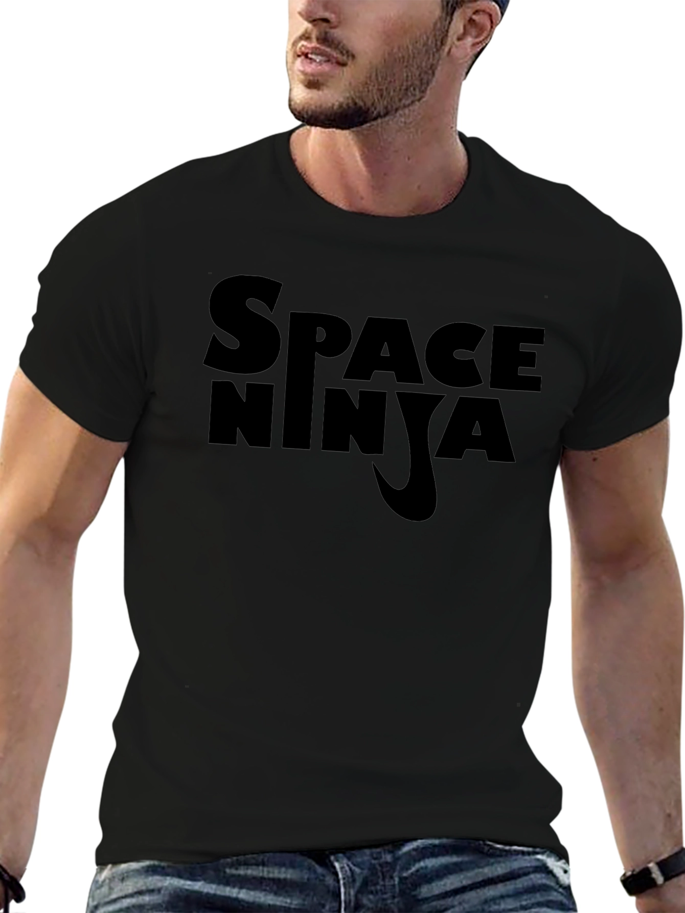 Space Ninja Graphic T-Shirt - Black