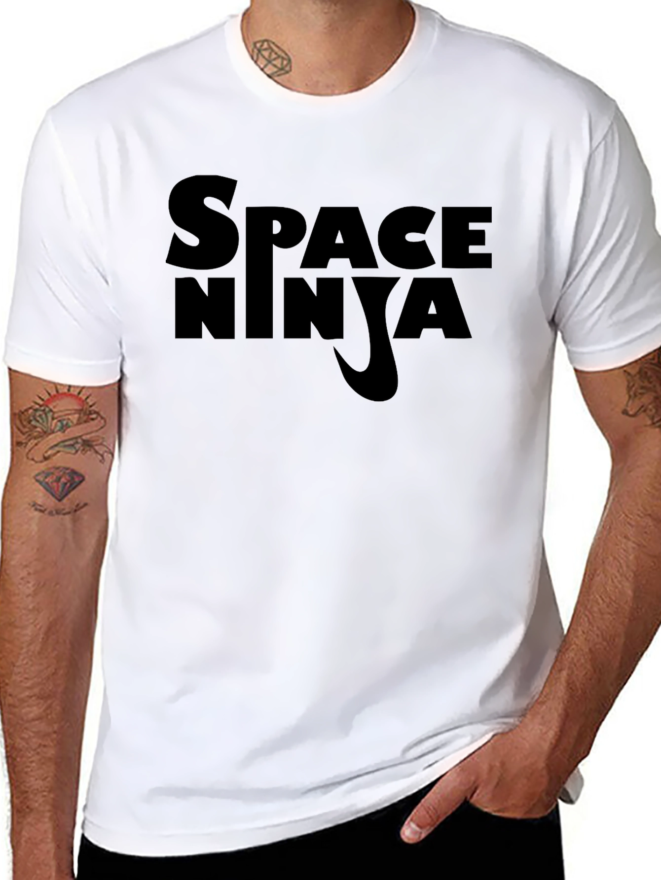Space Ninja Graphic T-Shirt - Black