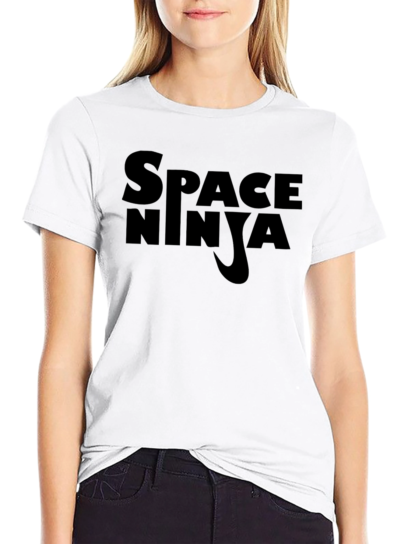 Space Ninja Graphic T-Shirt - Black