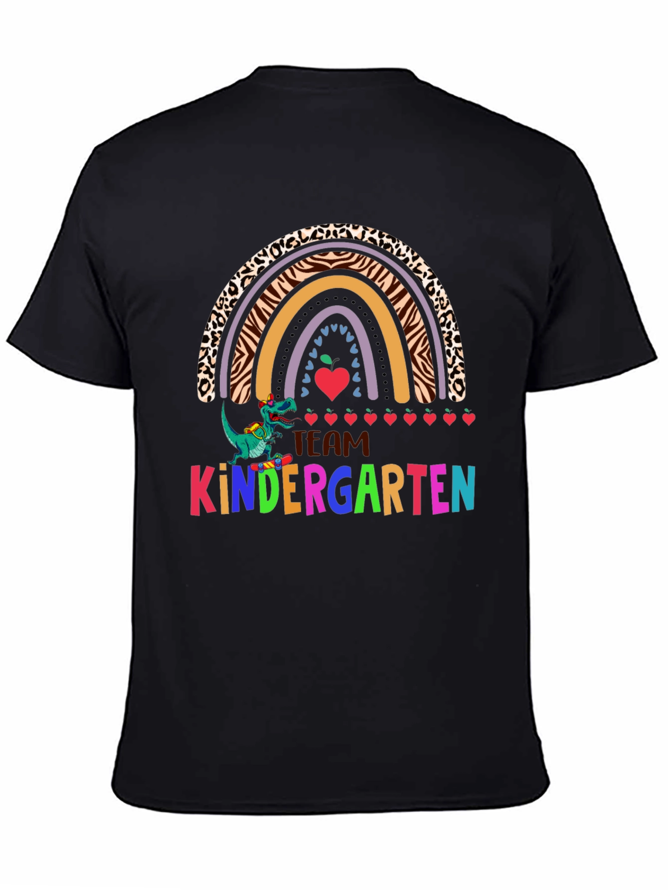 Team Kindergarten Dinosaur Rainbow Teacher T-Shirt