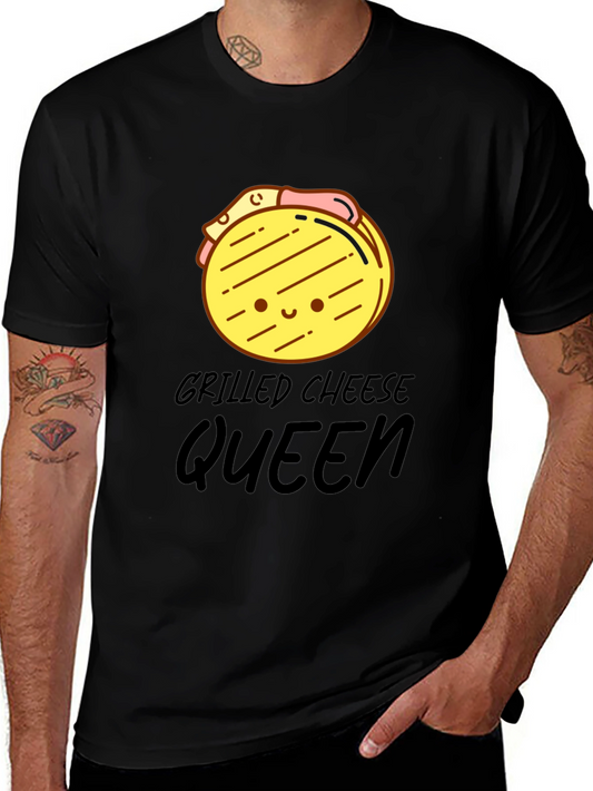 Grilled Cheese Queen Black Graphic Tee