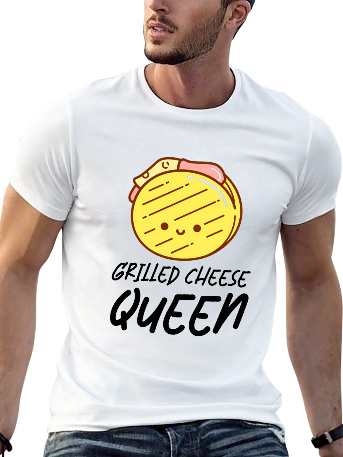 Grilled Cheese Queen Black Graphic Tee