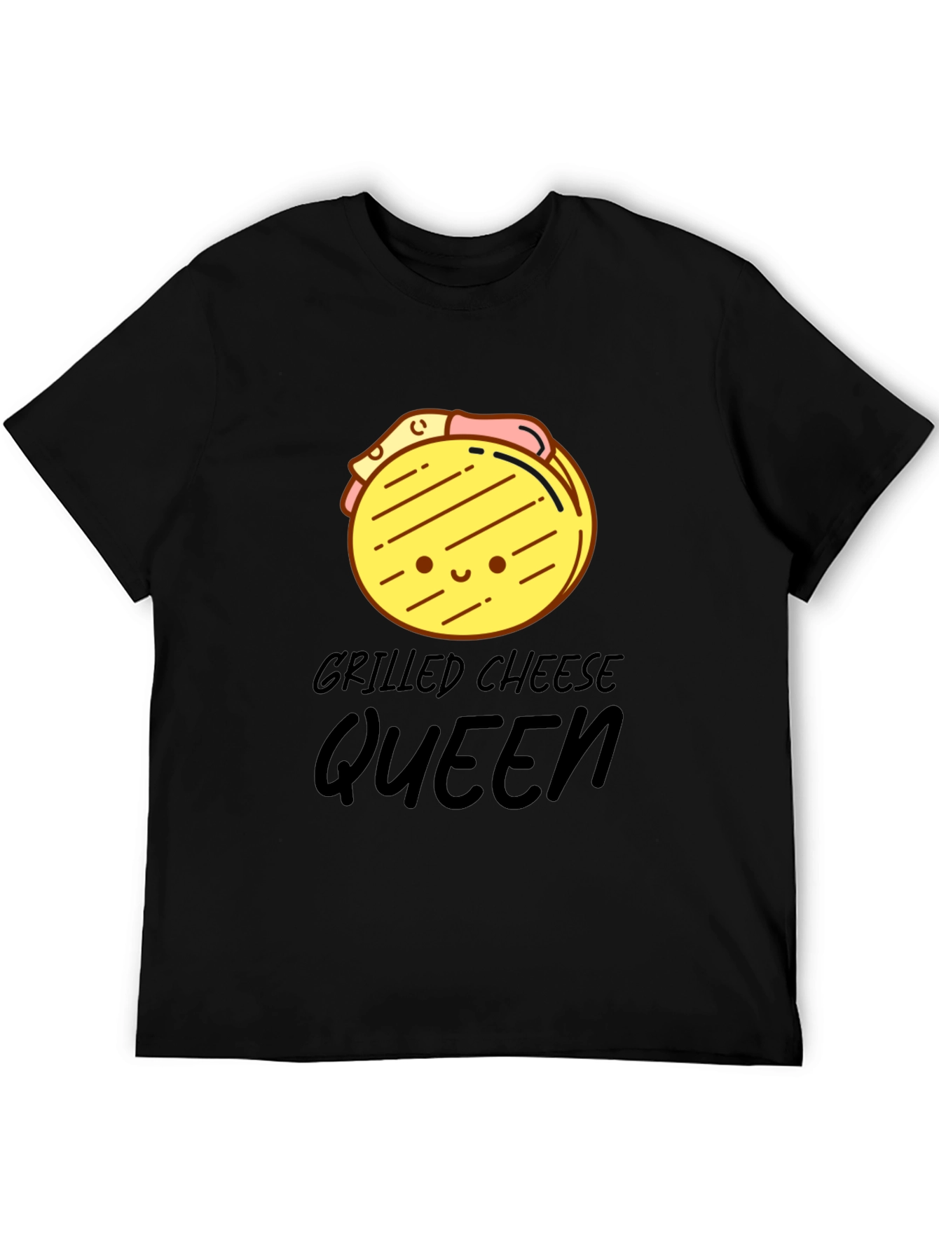Grilled Cheese Queen Black Graphic Tee