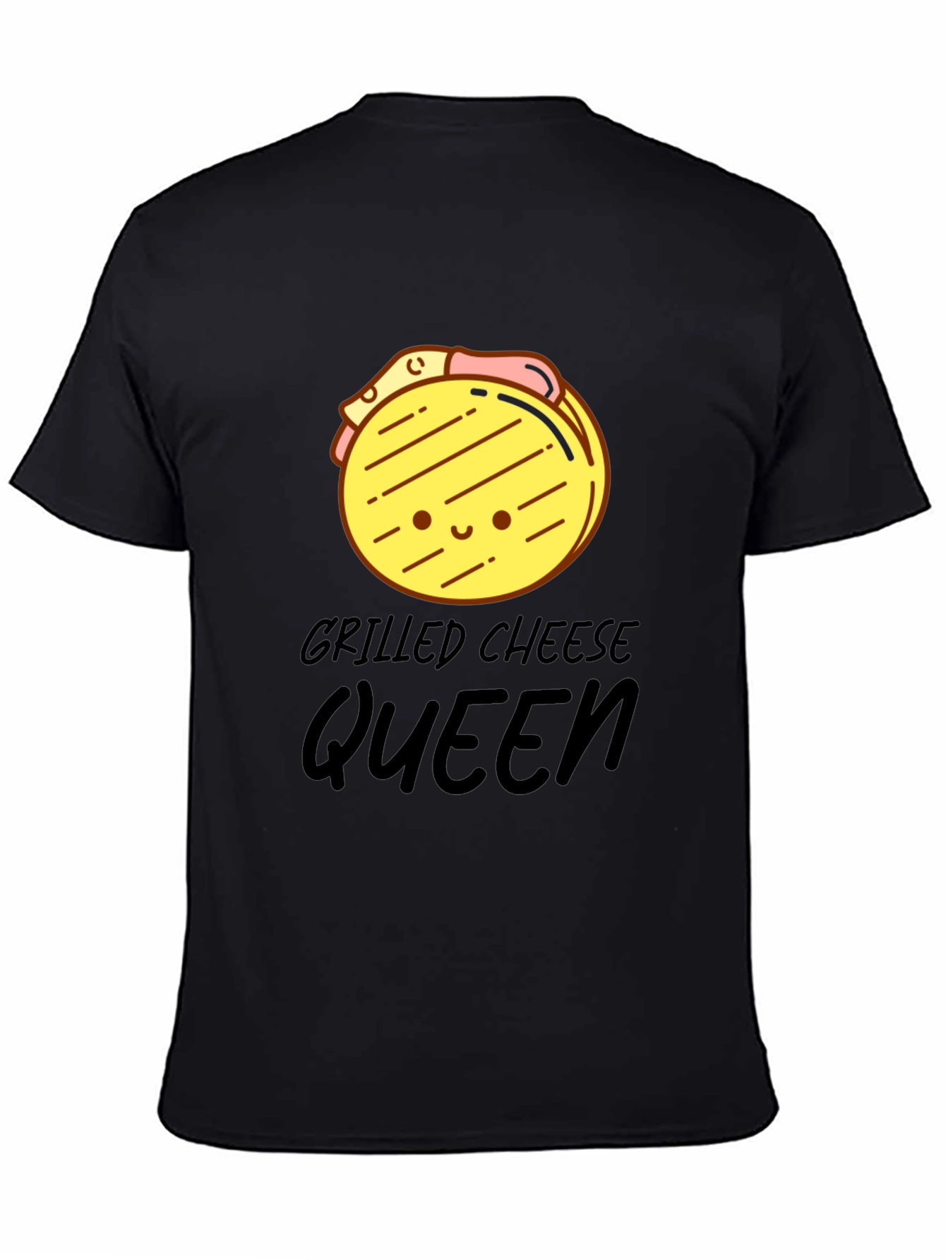 Grilled Cheese Queen Black Graphic Tee