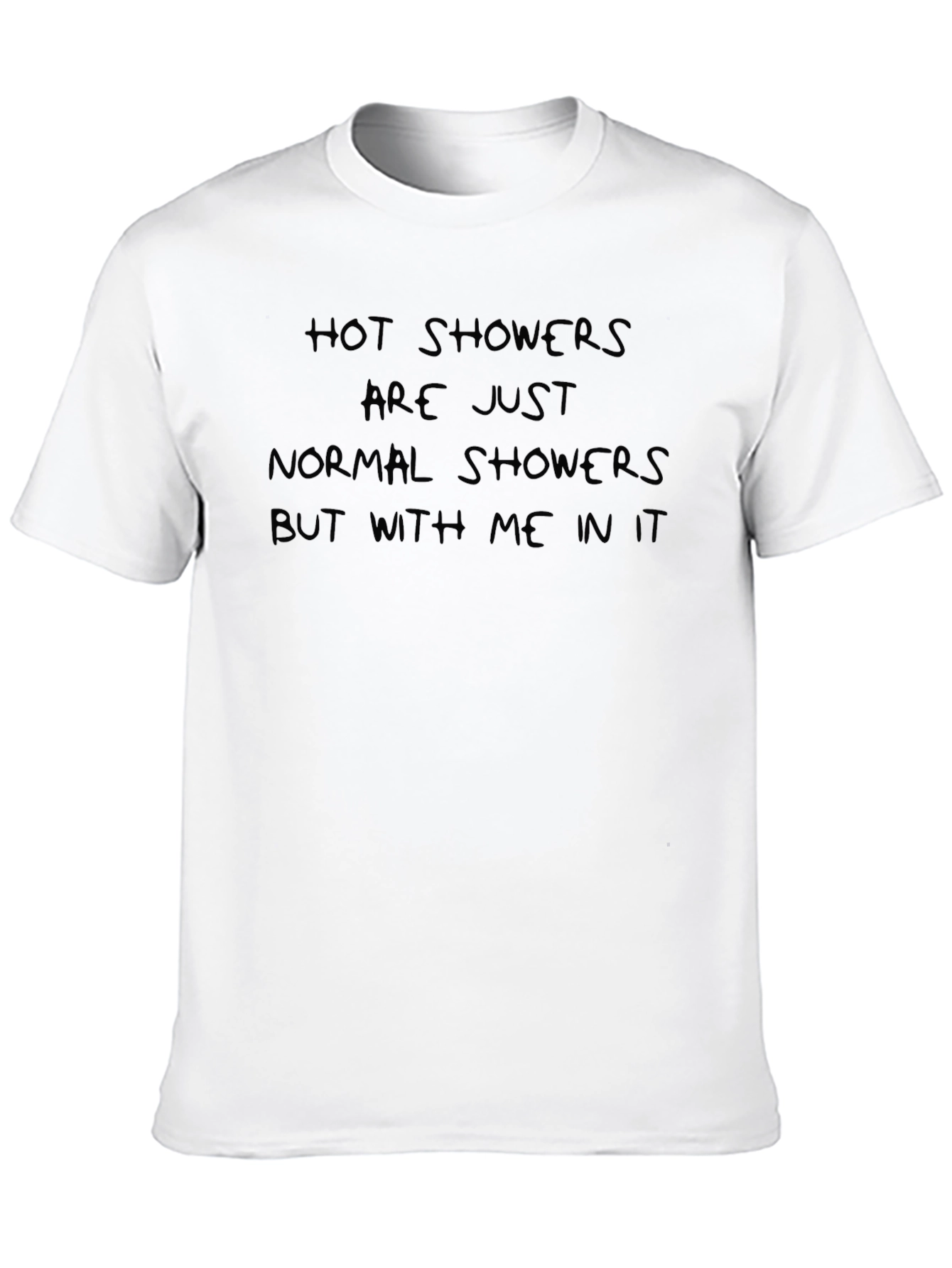 Hot Showers Funny Black T-Shirt