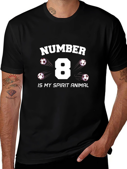Number 8 Soccer Spirit Animal T-Shirt