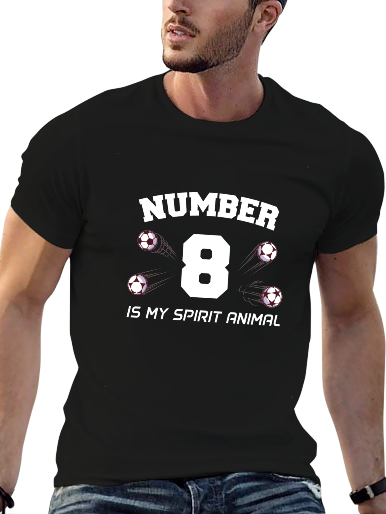 Number 8 Soccer Spirit Animal T-Shirt