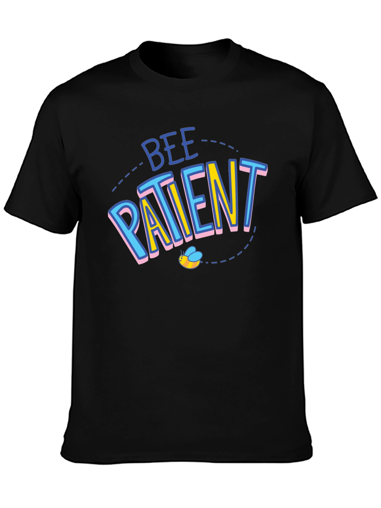 Bee Patient Black Graphic T-Shirt
