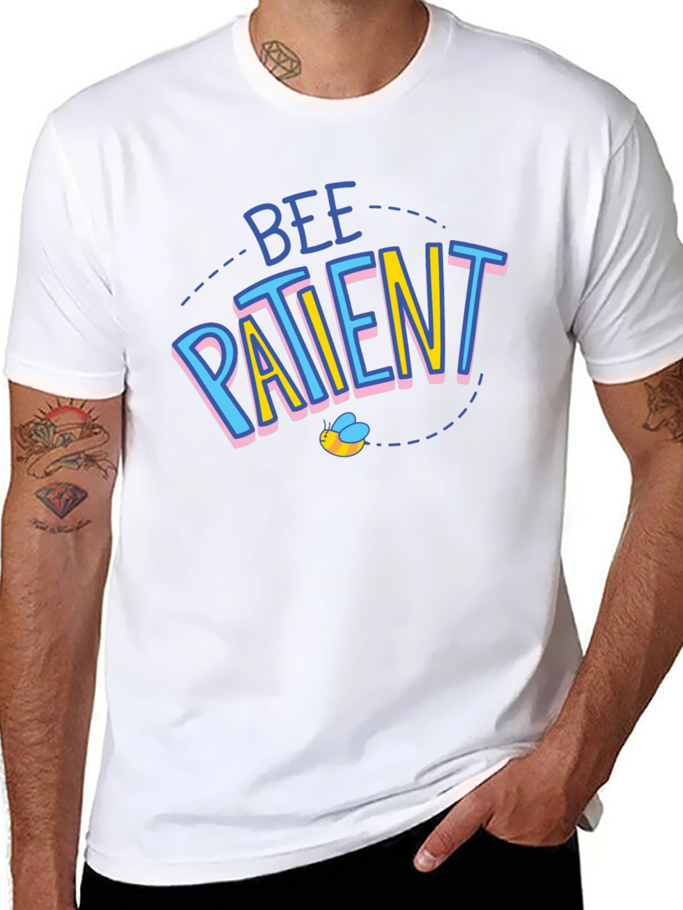 Bee Patient Black Graphic T-Shirt