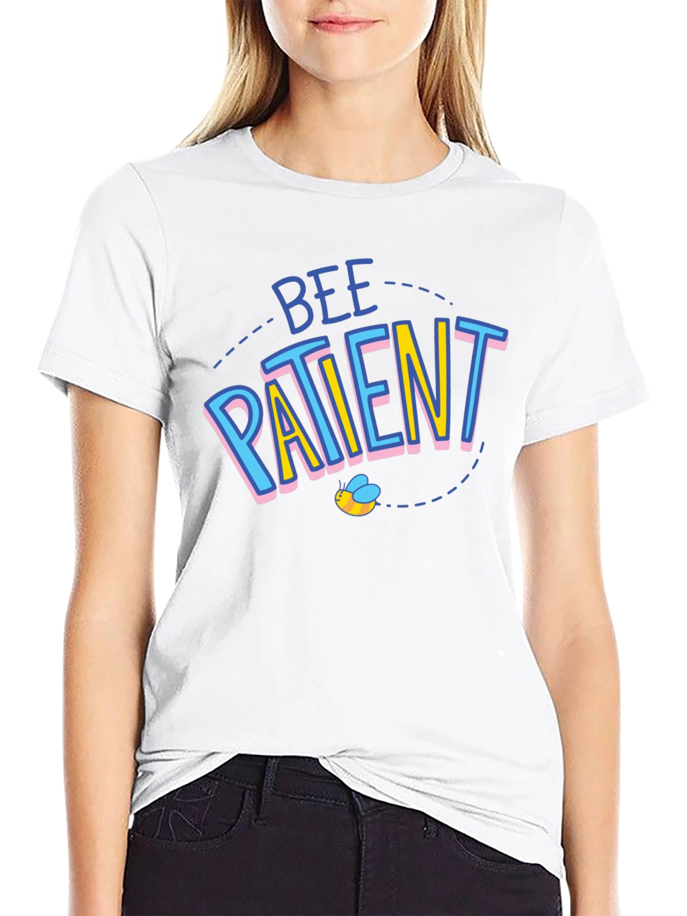 Bee Patient Black Graphic T-Shirt