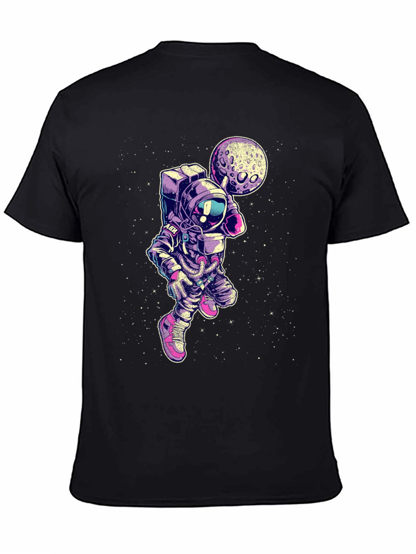 Astronaut Moon T-Shirt - Spaceman Basketball Tee