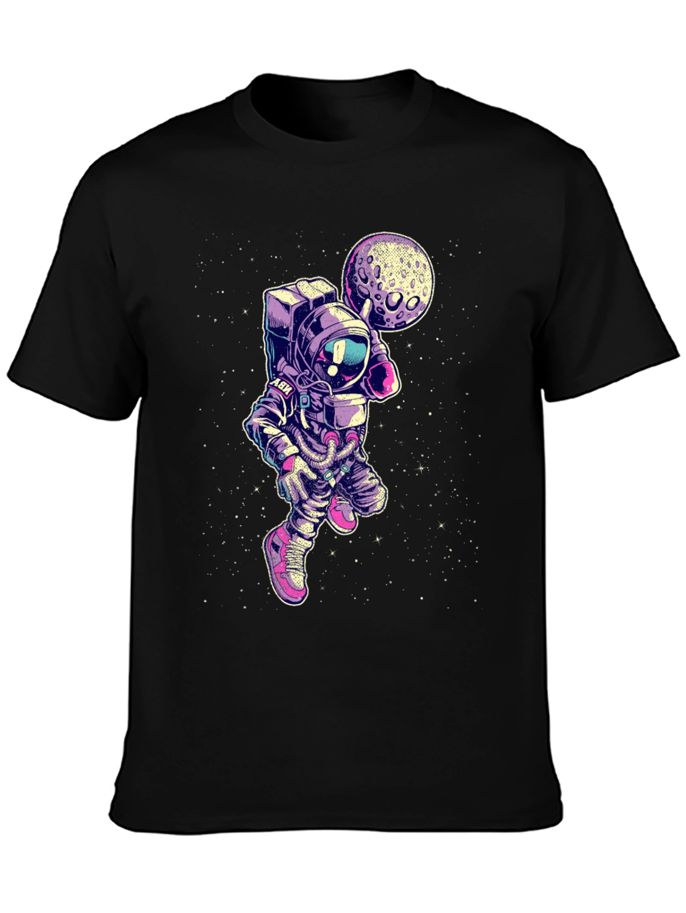 Astronaut Moon T-Shirt - Spaceman Basketball Tee