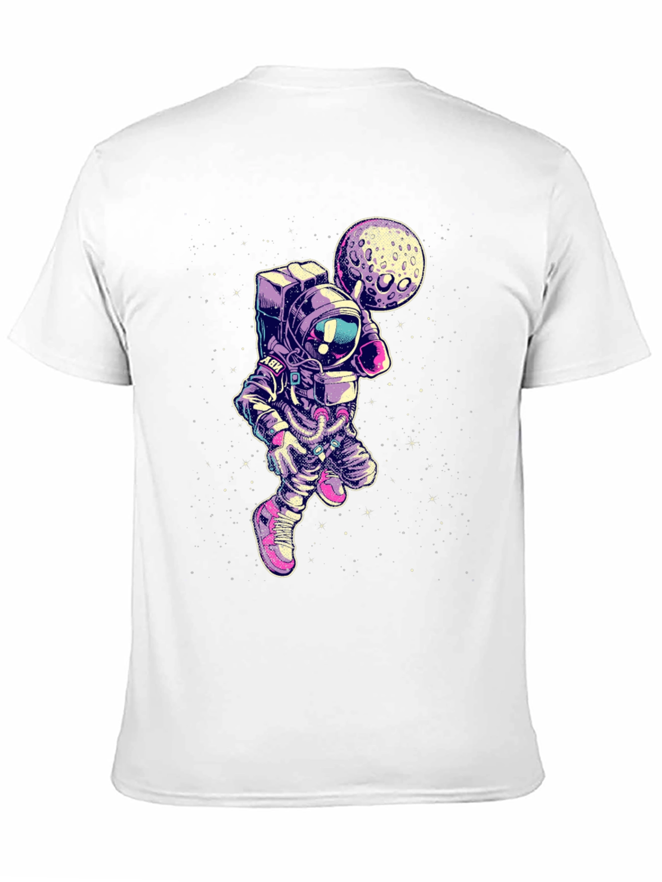 Astronaut Moon T-Shirt - Spaceman Basketball Tee