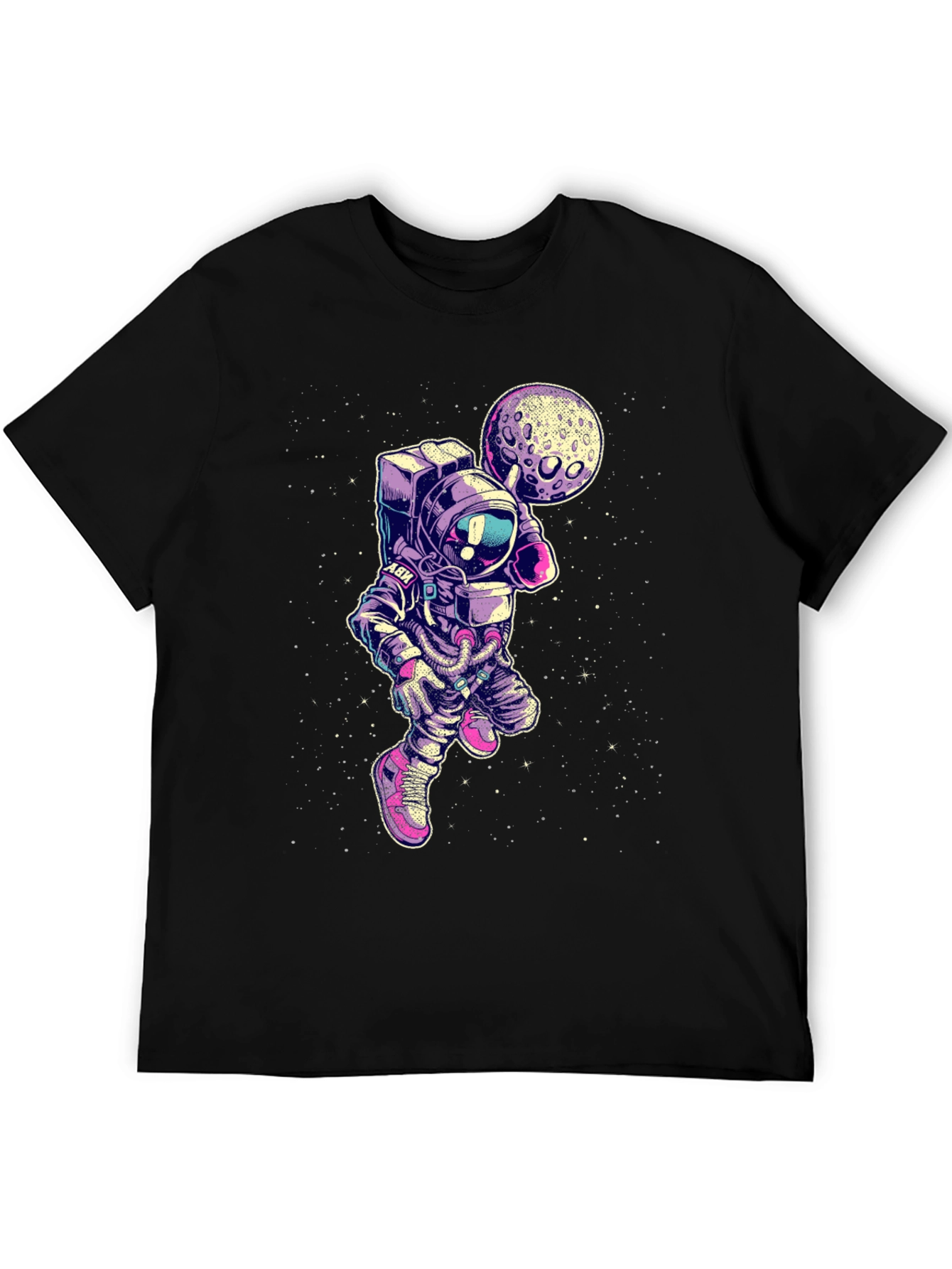 Astronaut Moon T-Shirt - Spaceman Basketball Tee