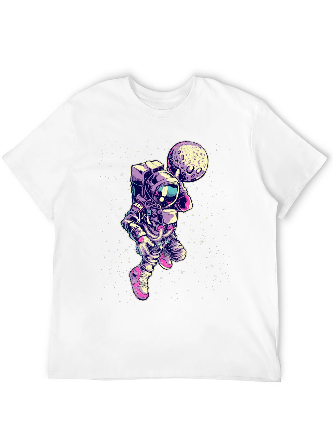 Astronaut Moon T-Shirt - Spaceman Basketball Tee