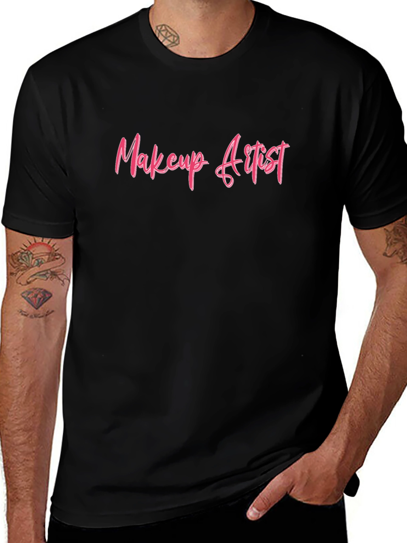 Makeup Artist Graphic Tee - Black Unisex T-Shirt