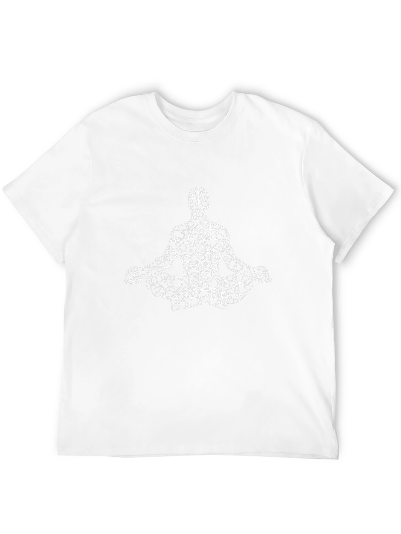 Geometric Meditating Man Graphic Tee