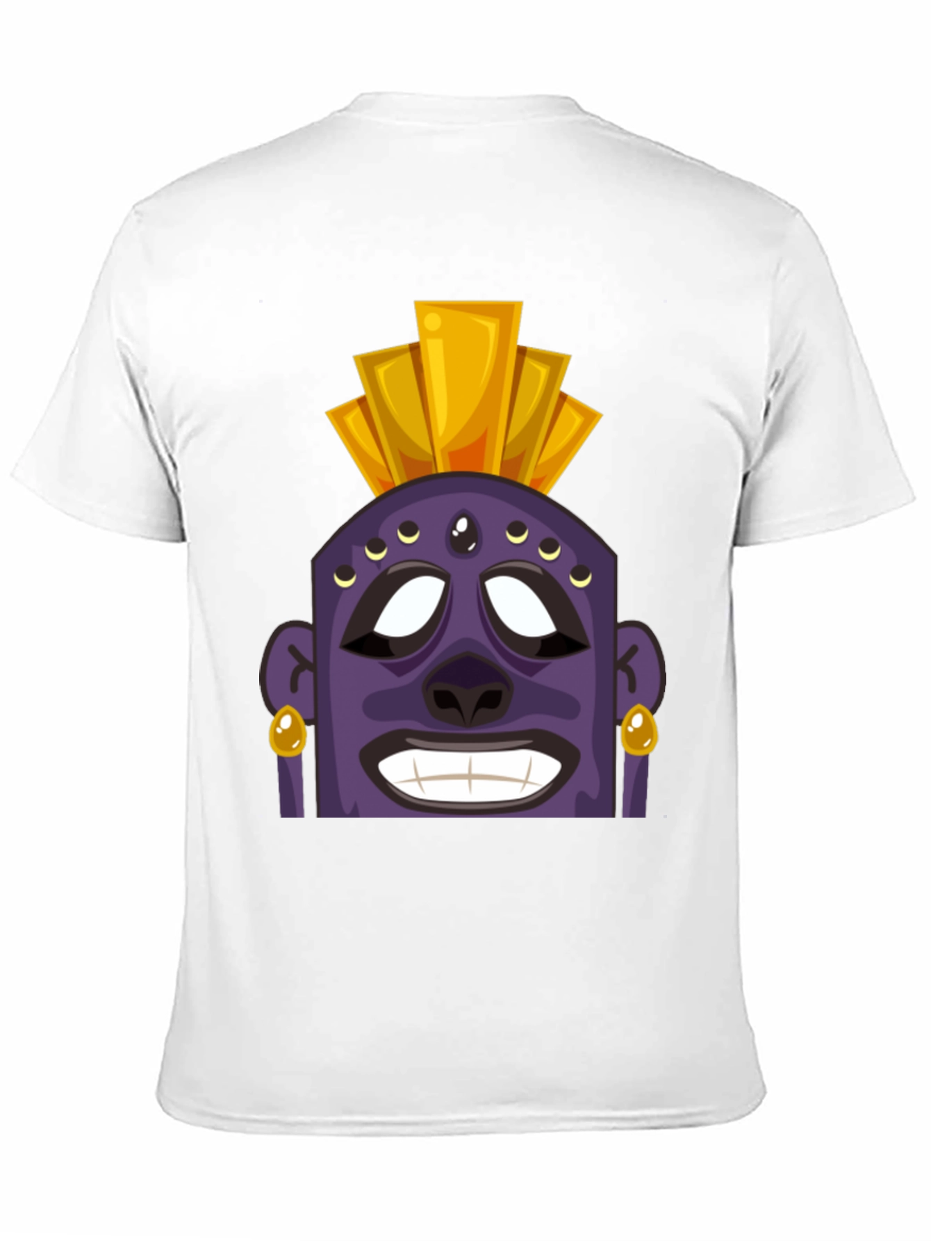 Tiki Head Graphic T-Shirt - Black
