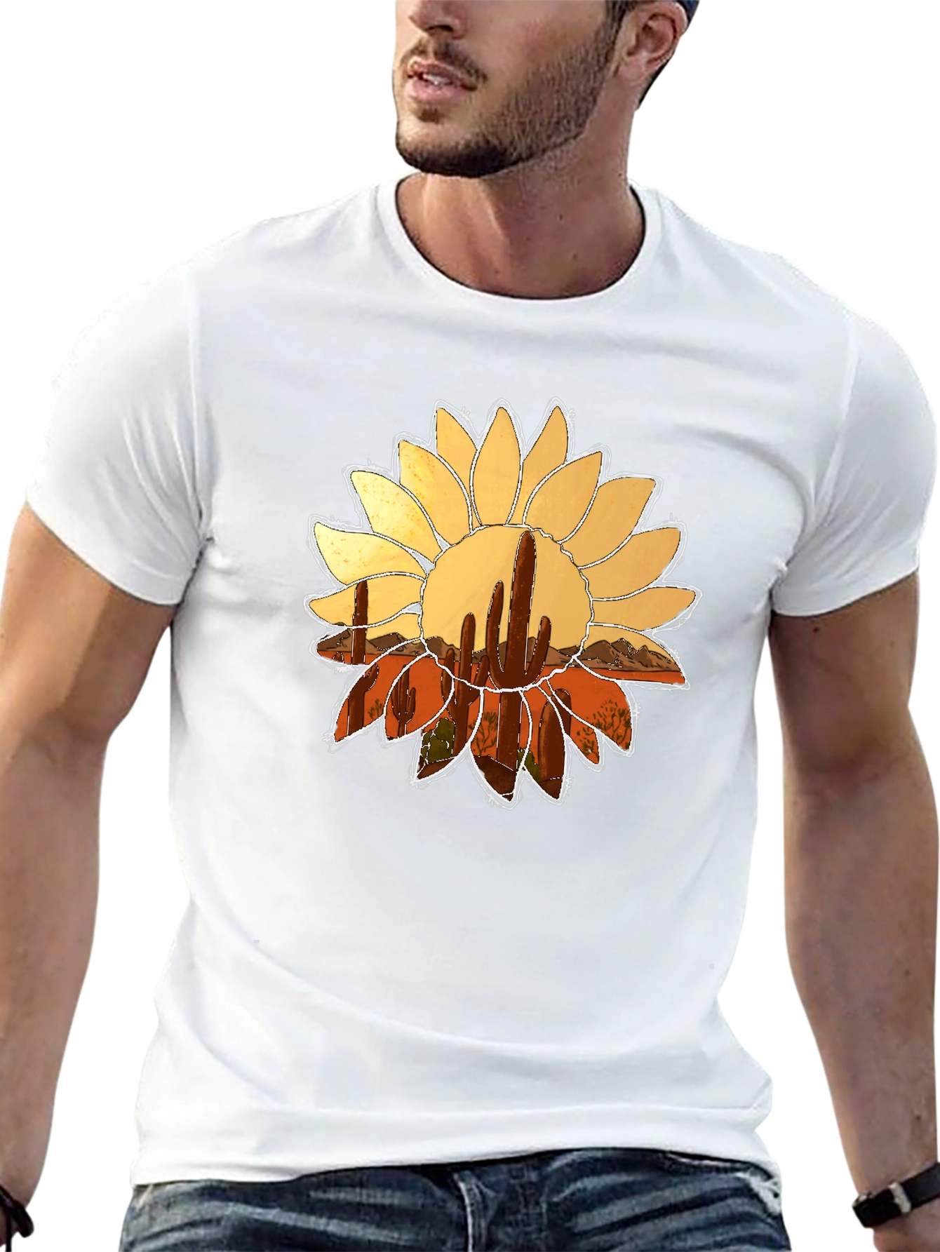 Cactus Flower Graphic Tee - Desert Bloom