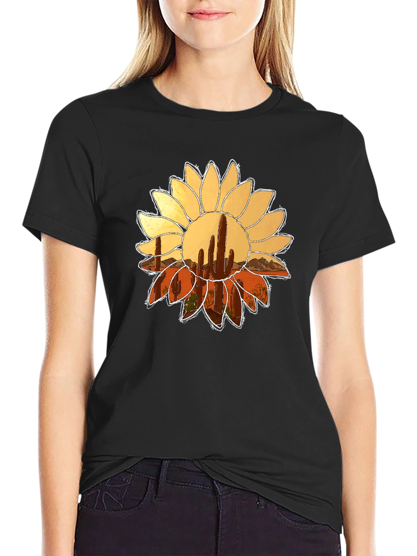 Cactus Flower Graphic Tee - Desert Bloom