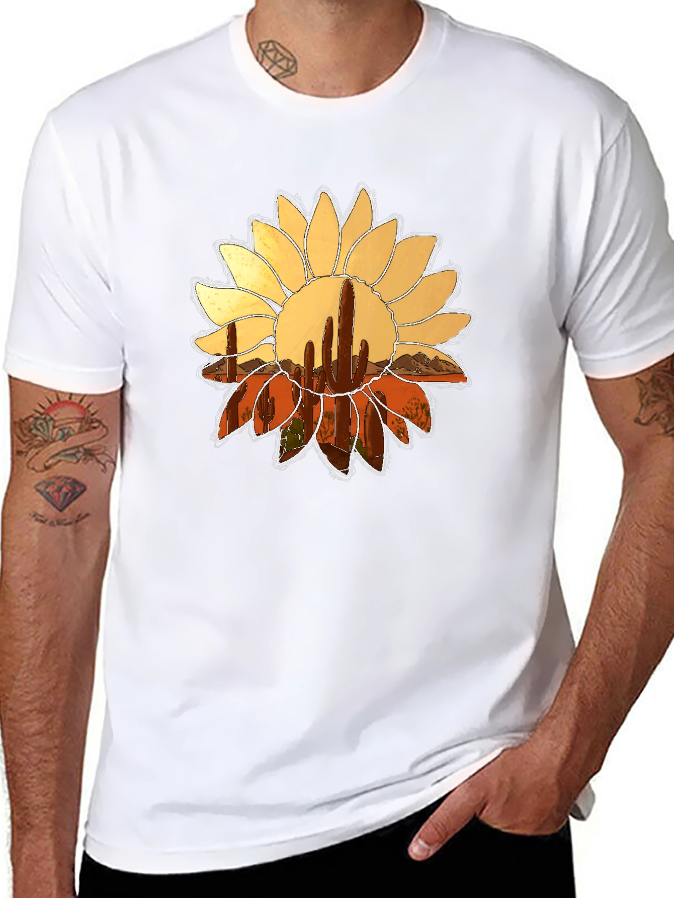 Cactus Flower Graphic Tee - Desert Bloom