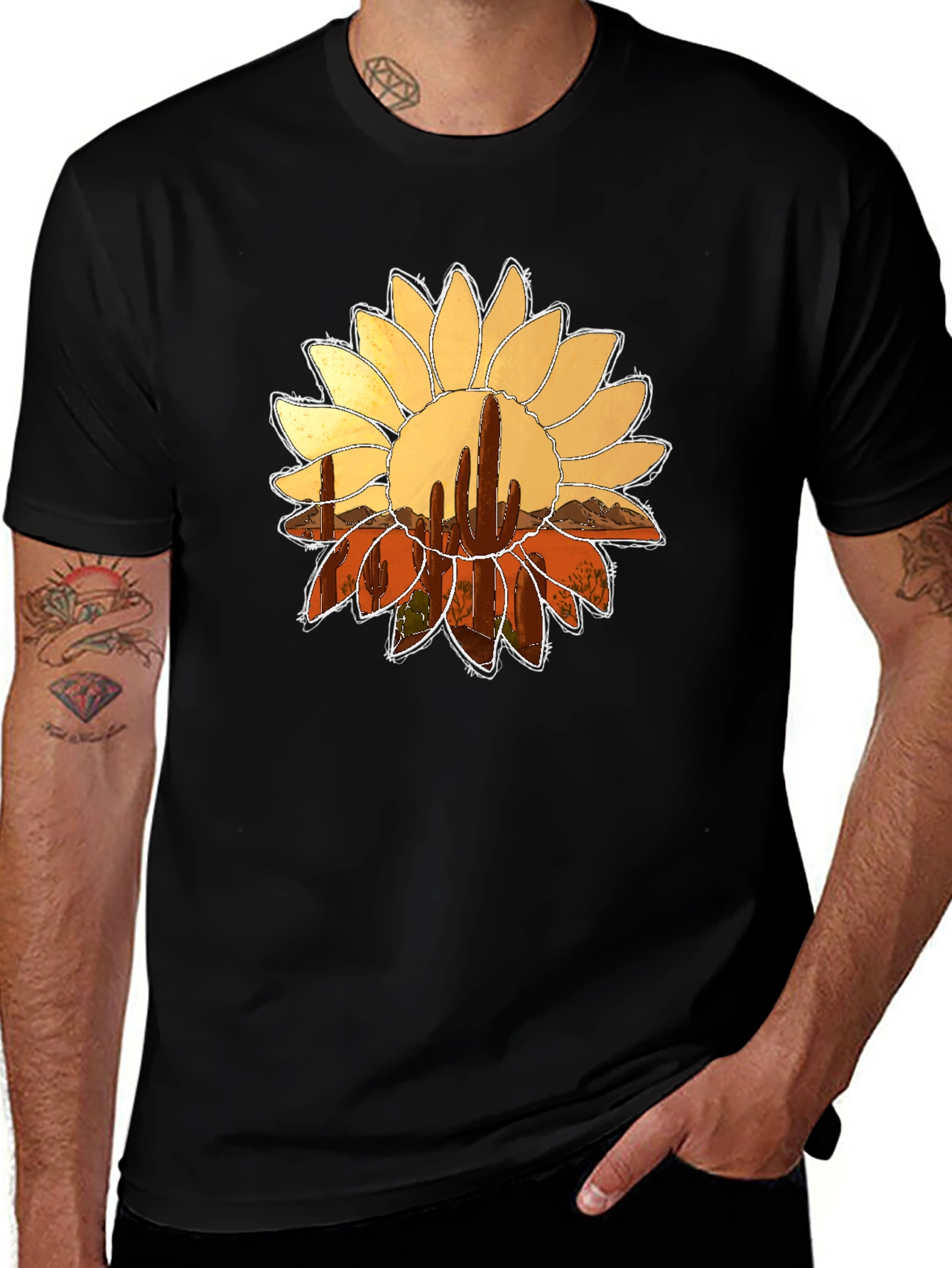 Cactus Flower Graphic Tee - Desert Bloom