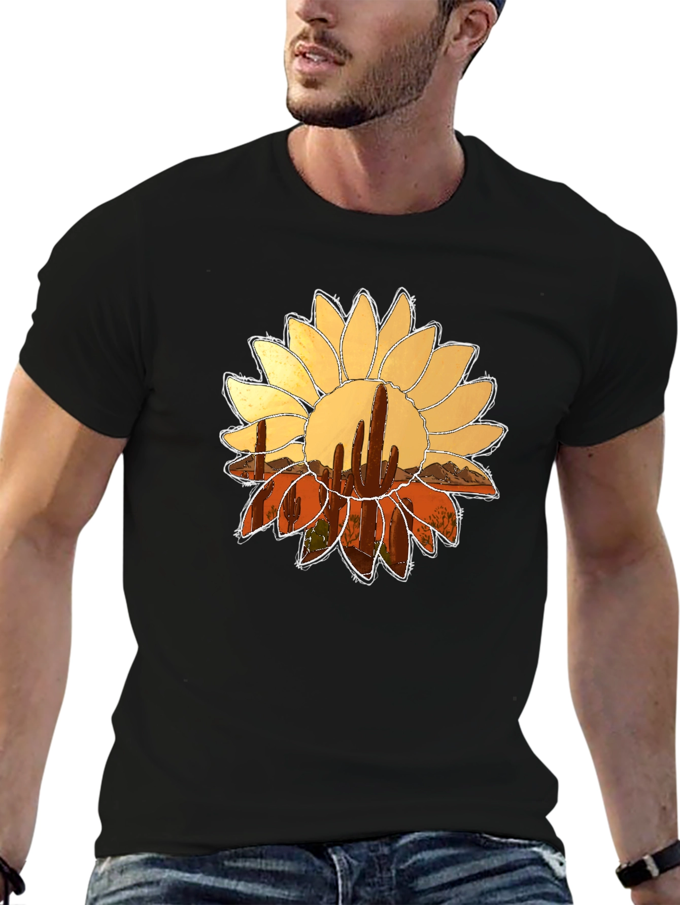 Cactus Flower Graphic Tee - Desert Bloom