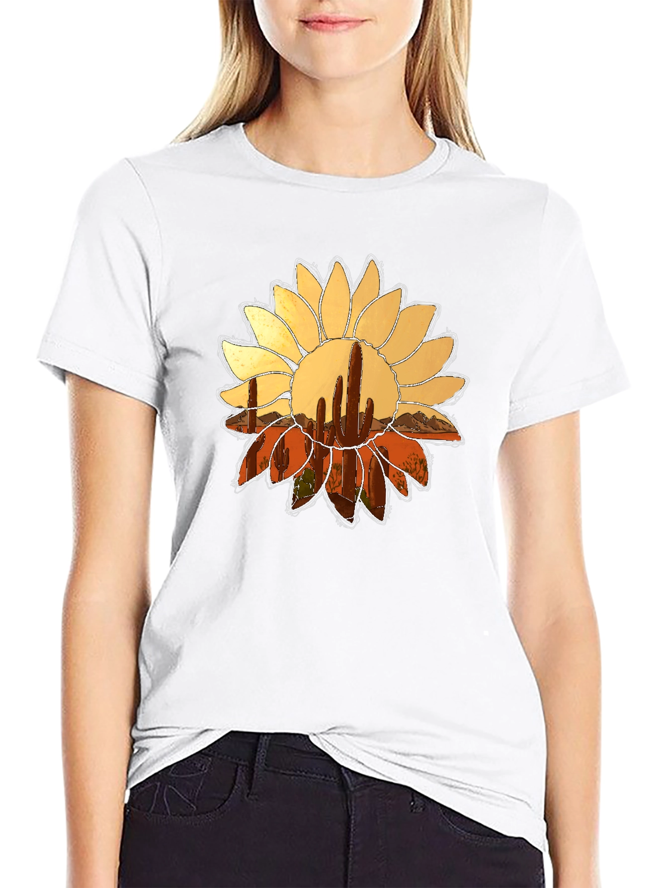 Cactus Flower Graphic Tee - Desert Bloom
