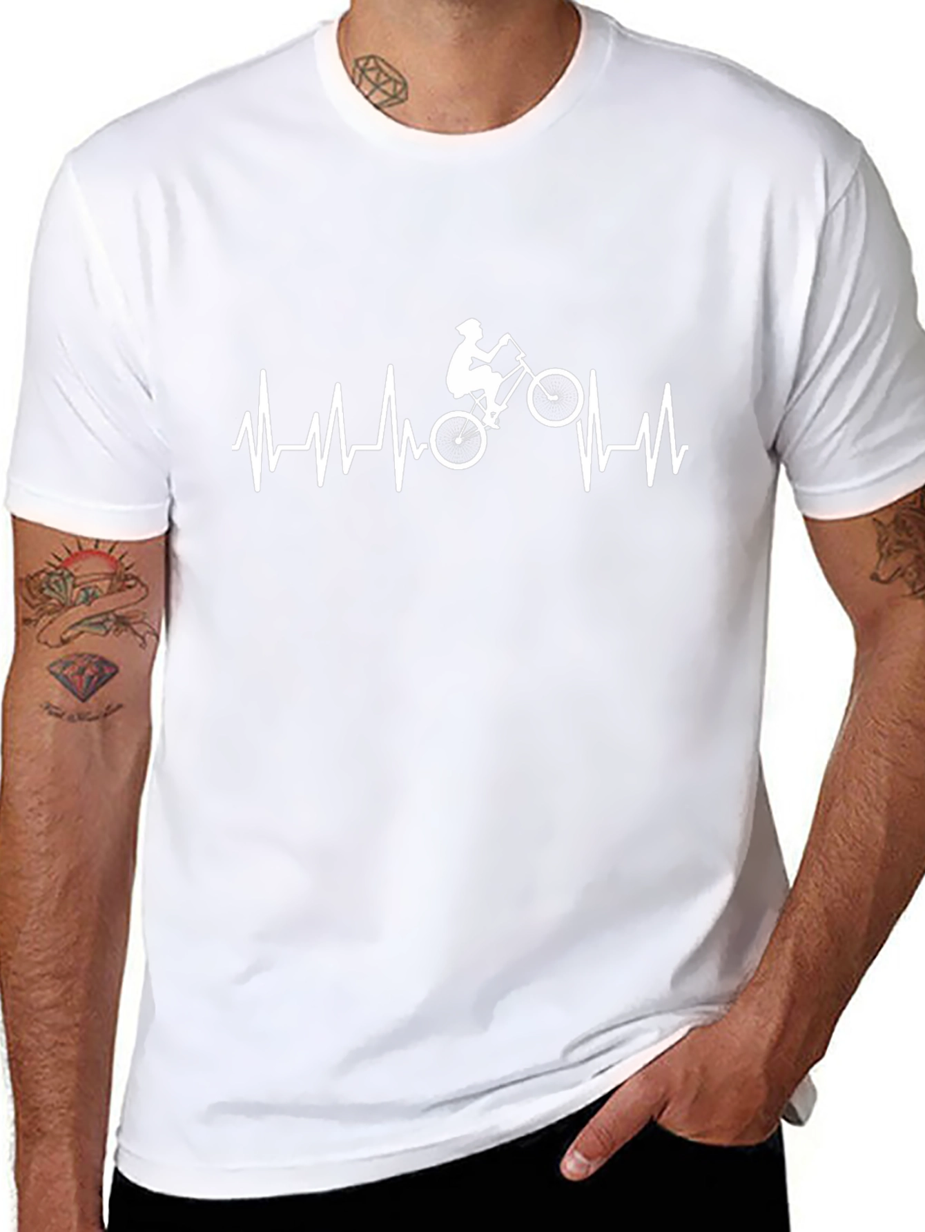 Mountain Biking Heartbeat T-Shirt