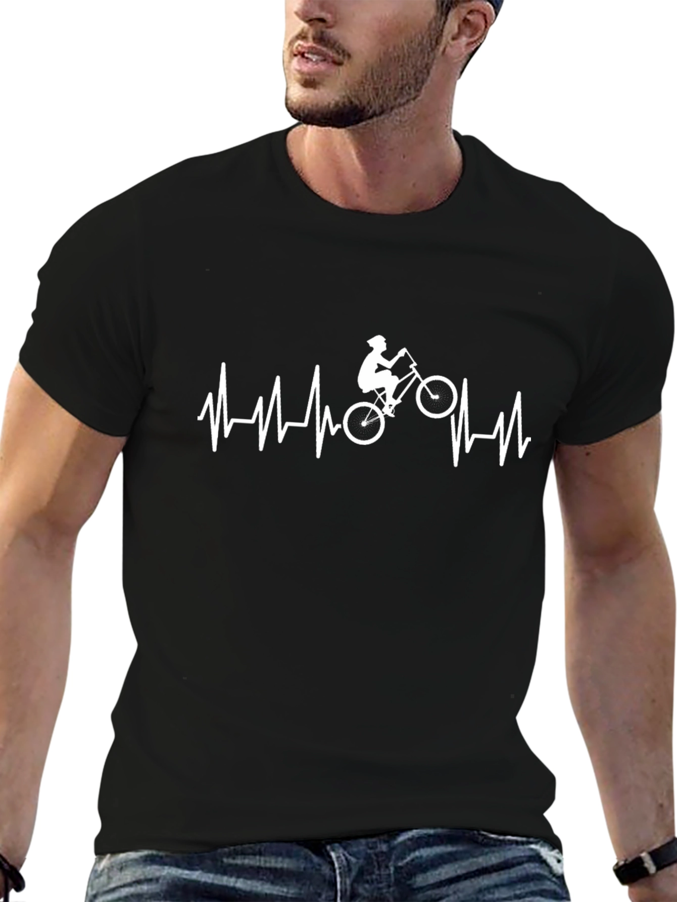 Mountain Biking Heartbeat T-Shirt