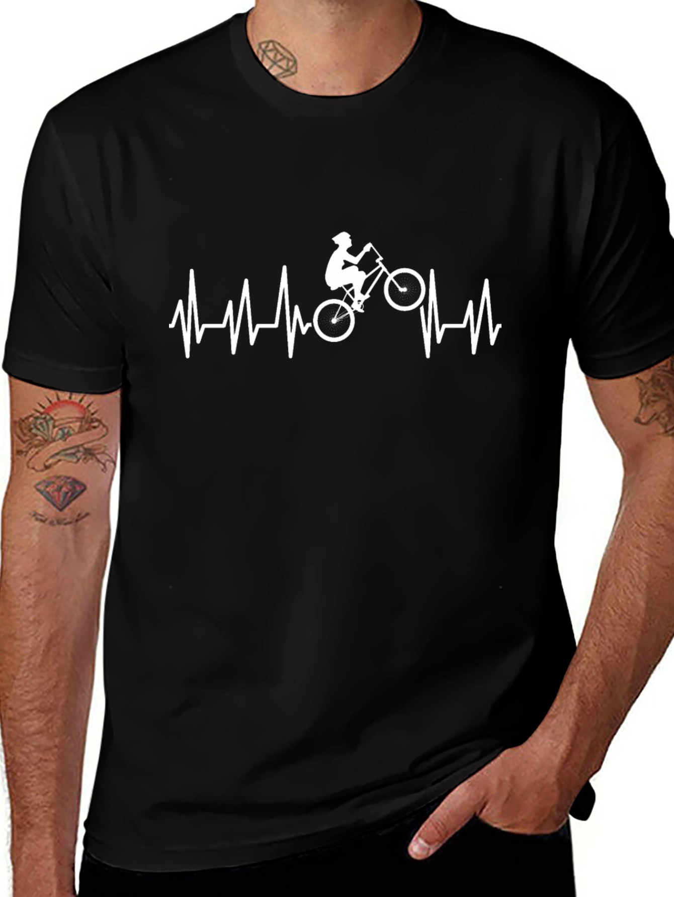 Mountain Biking Heartbeat T-Shirt