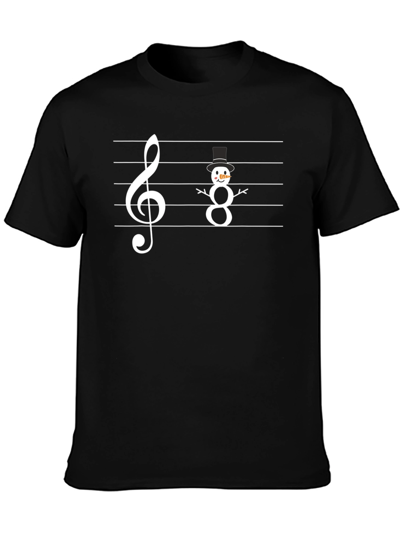 Music Snowman T-Shirt - Winter Holiday Tee