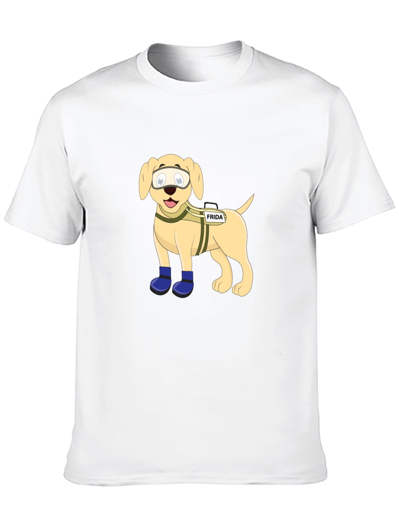 Dog Cartoon T-Shirt - Frida Rescue Dog Design