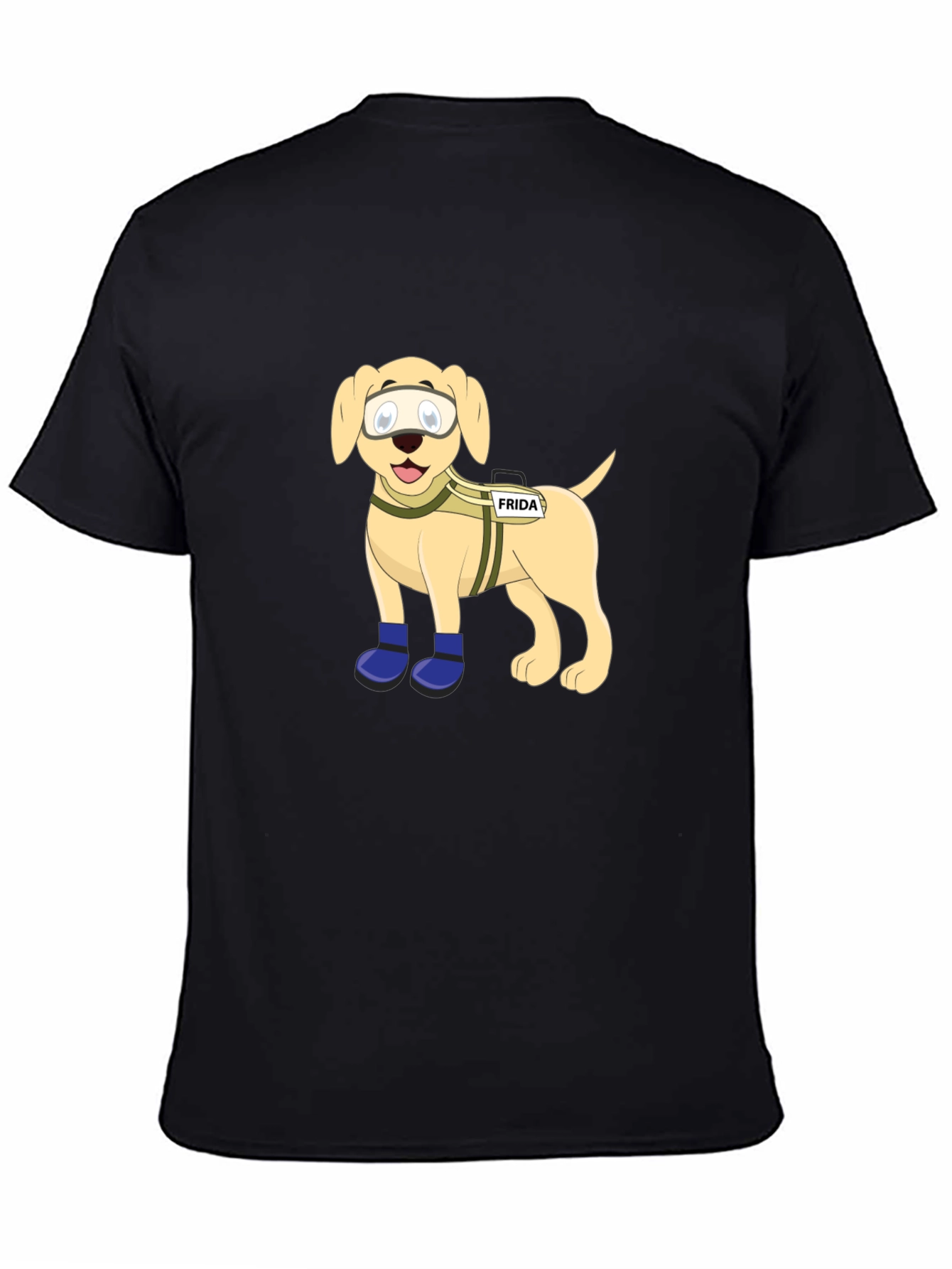 Dog Cartoon T-Shirt - Frida Rescue Dog Design