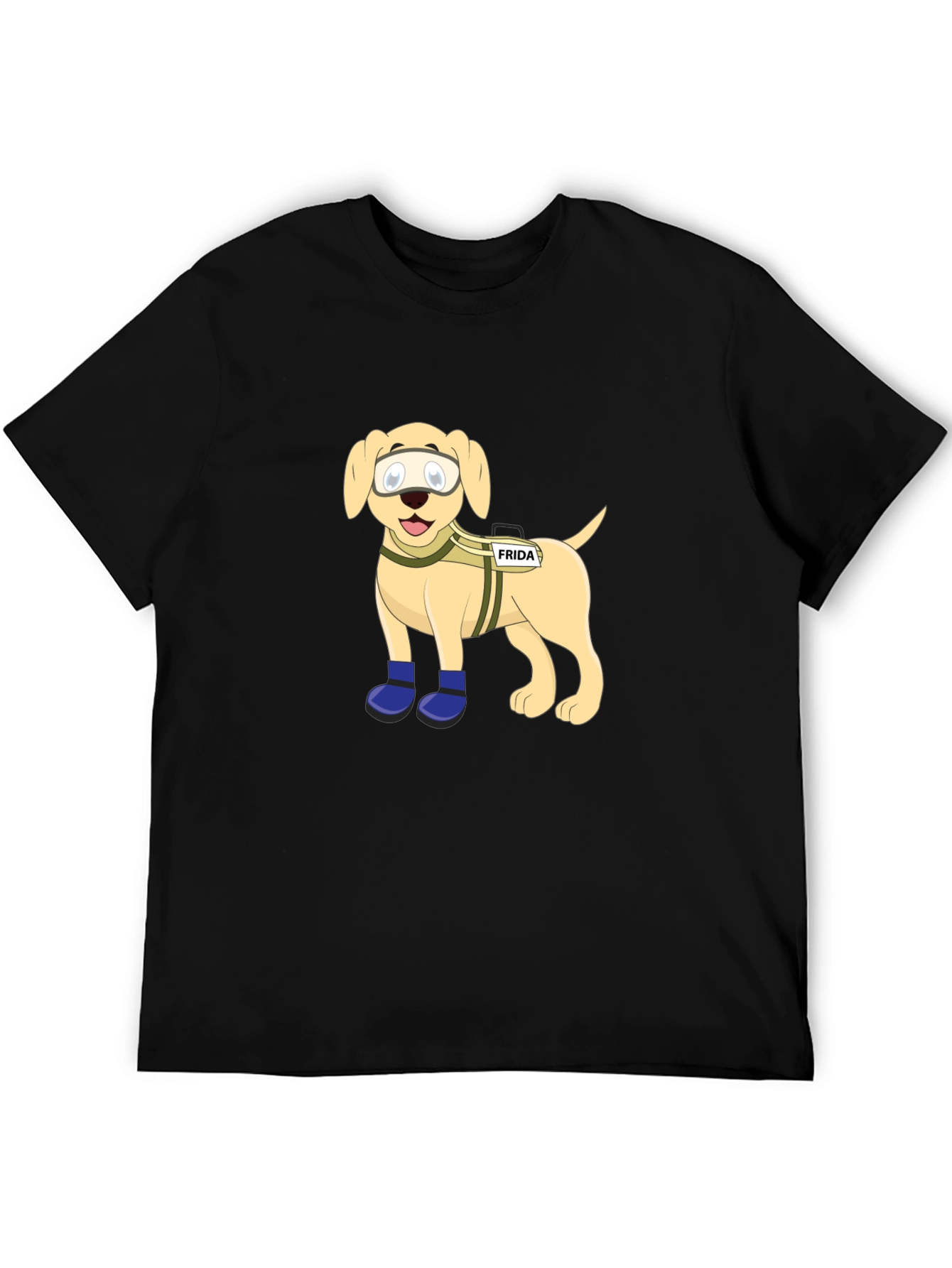 Dog Cartoon T-Shirt - Frida Rescue Dog Design