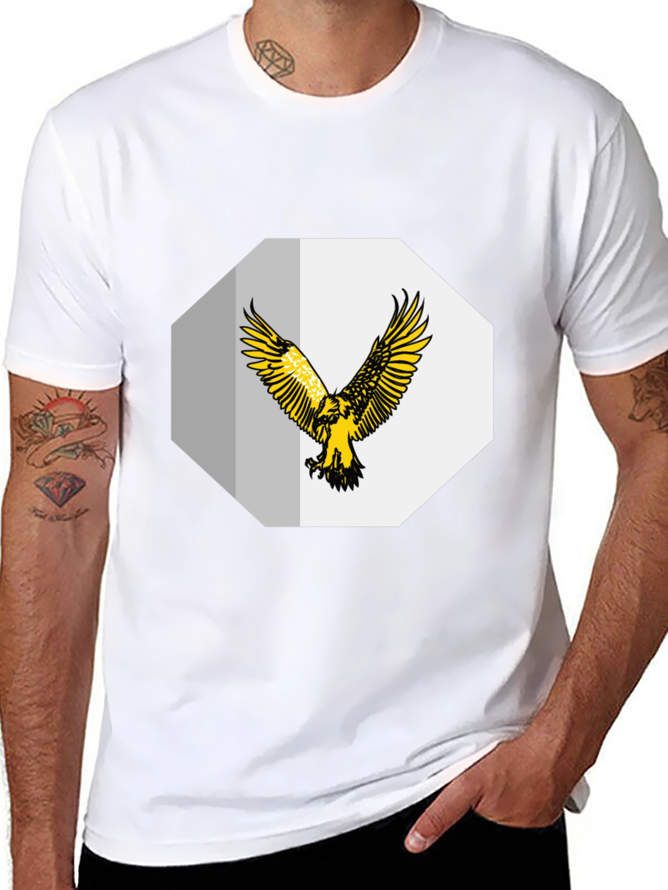 Eagle Graphic Tee - Stylish Mens Black T-Shirt