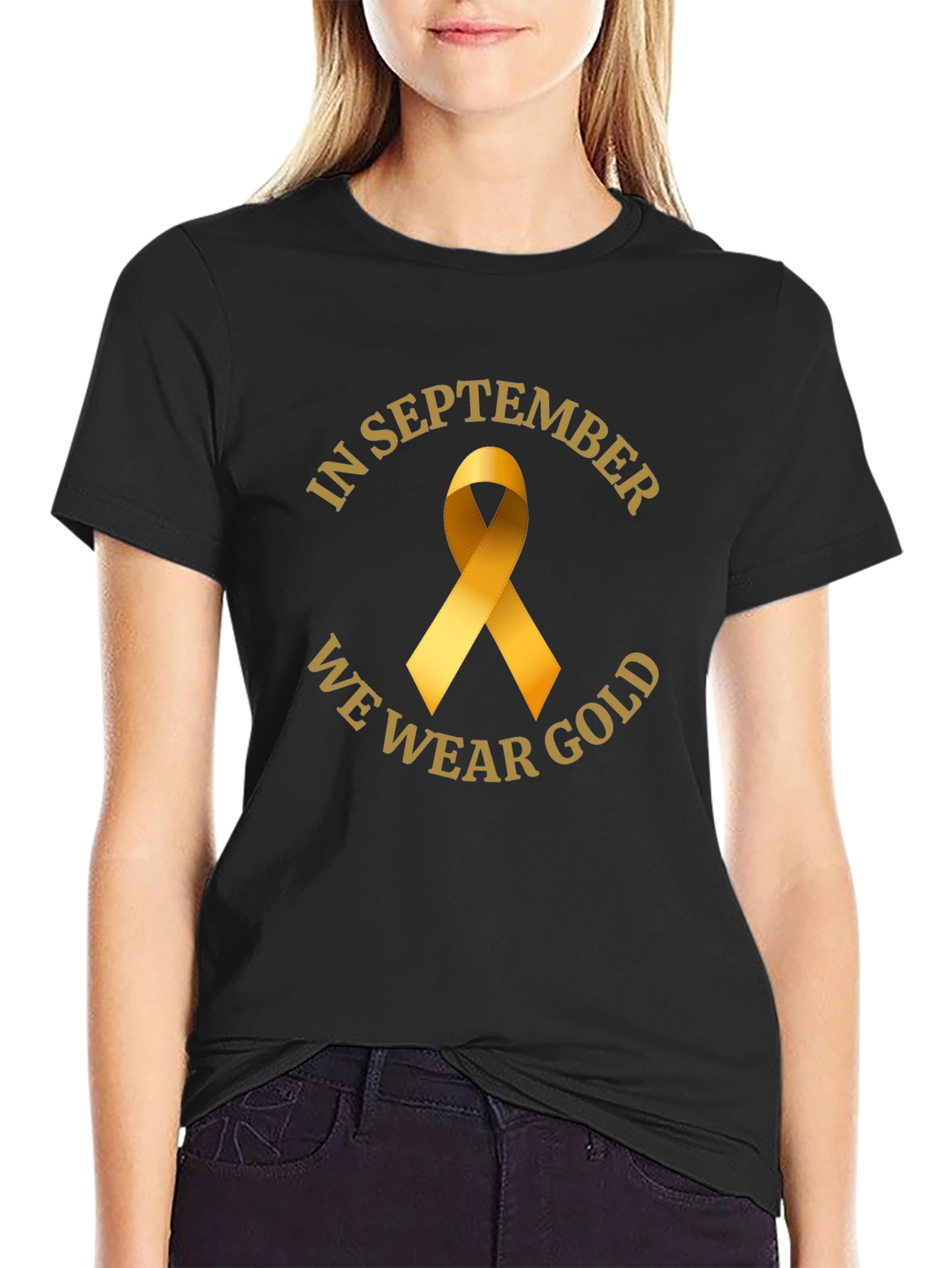 In September We Wear Gold Awareness T-Shirt