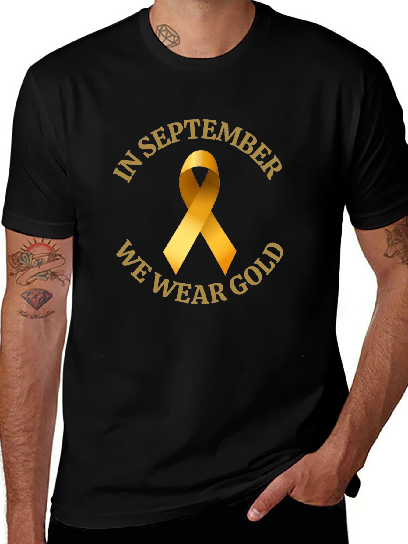In September We Wear Gold Awareness T-Shirt