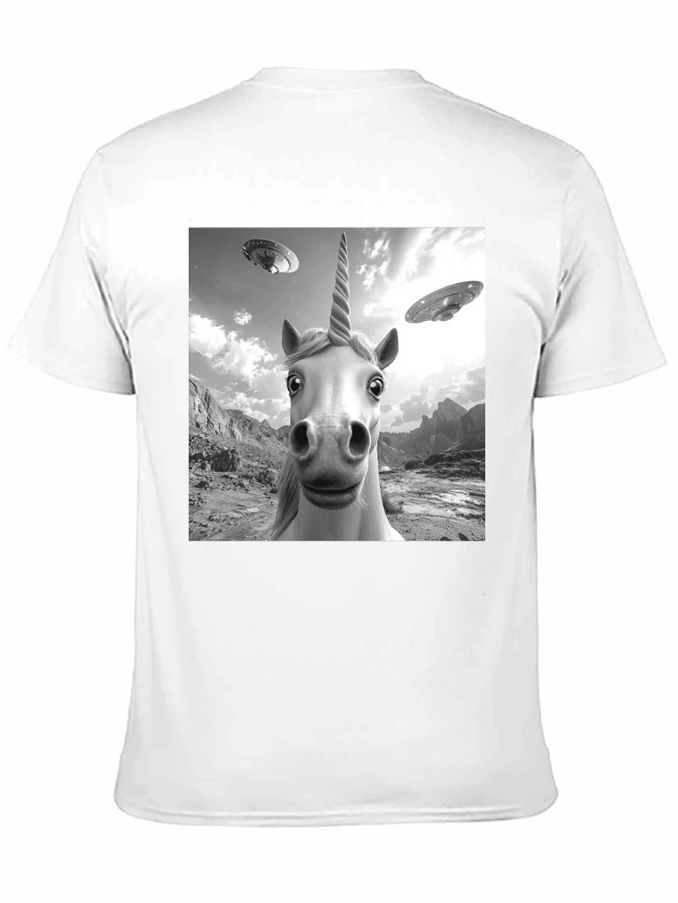 Unicorn UFO Black T-Shirt