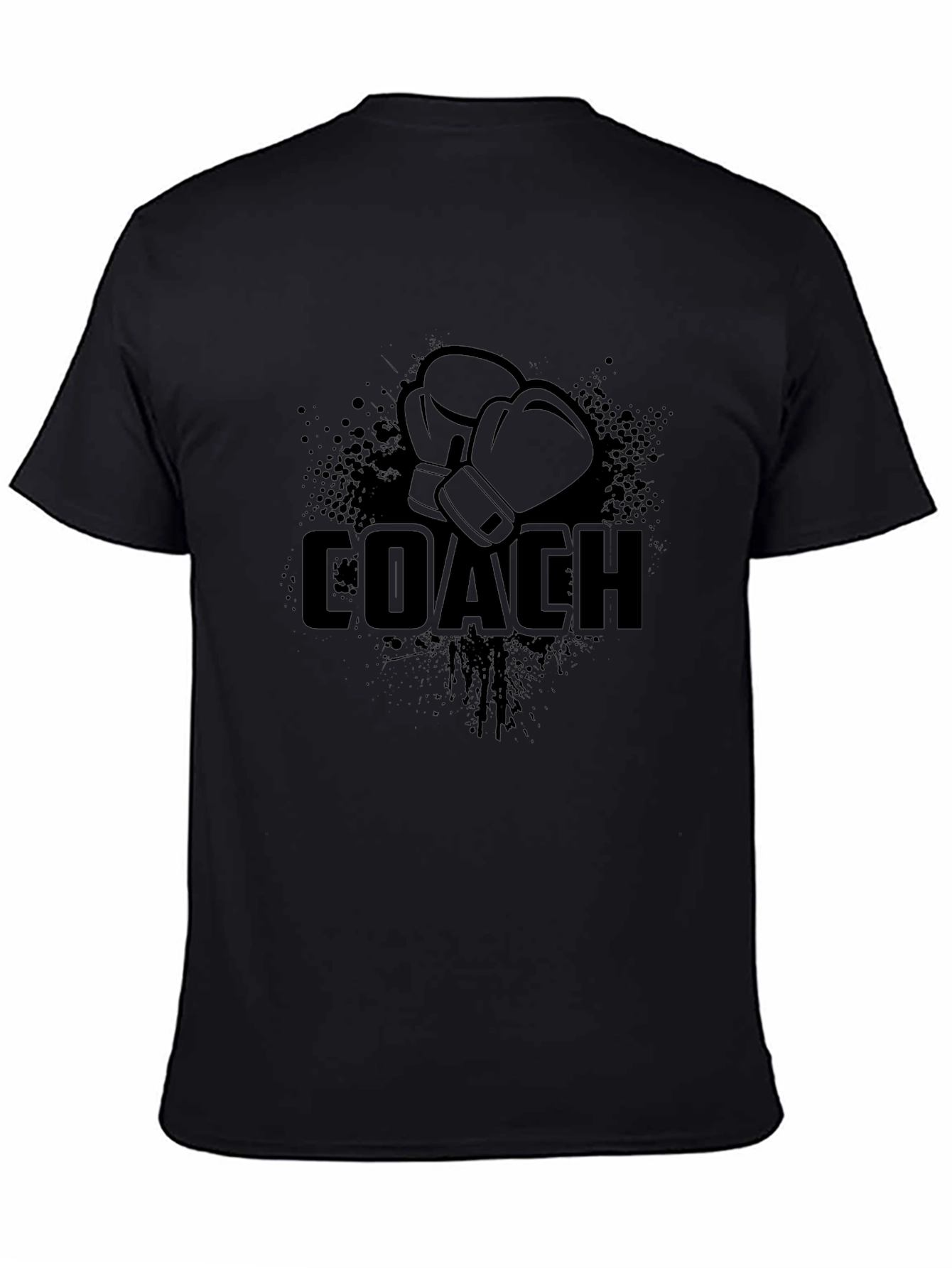 Boxing Coach T-Shirt - Black Sporty Graphic Tee