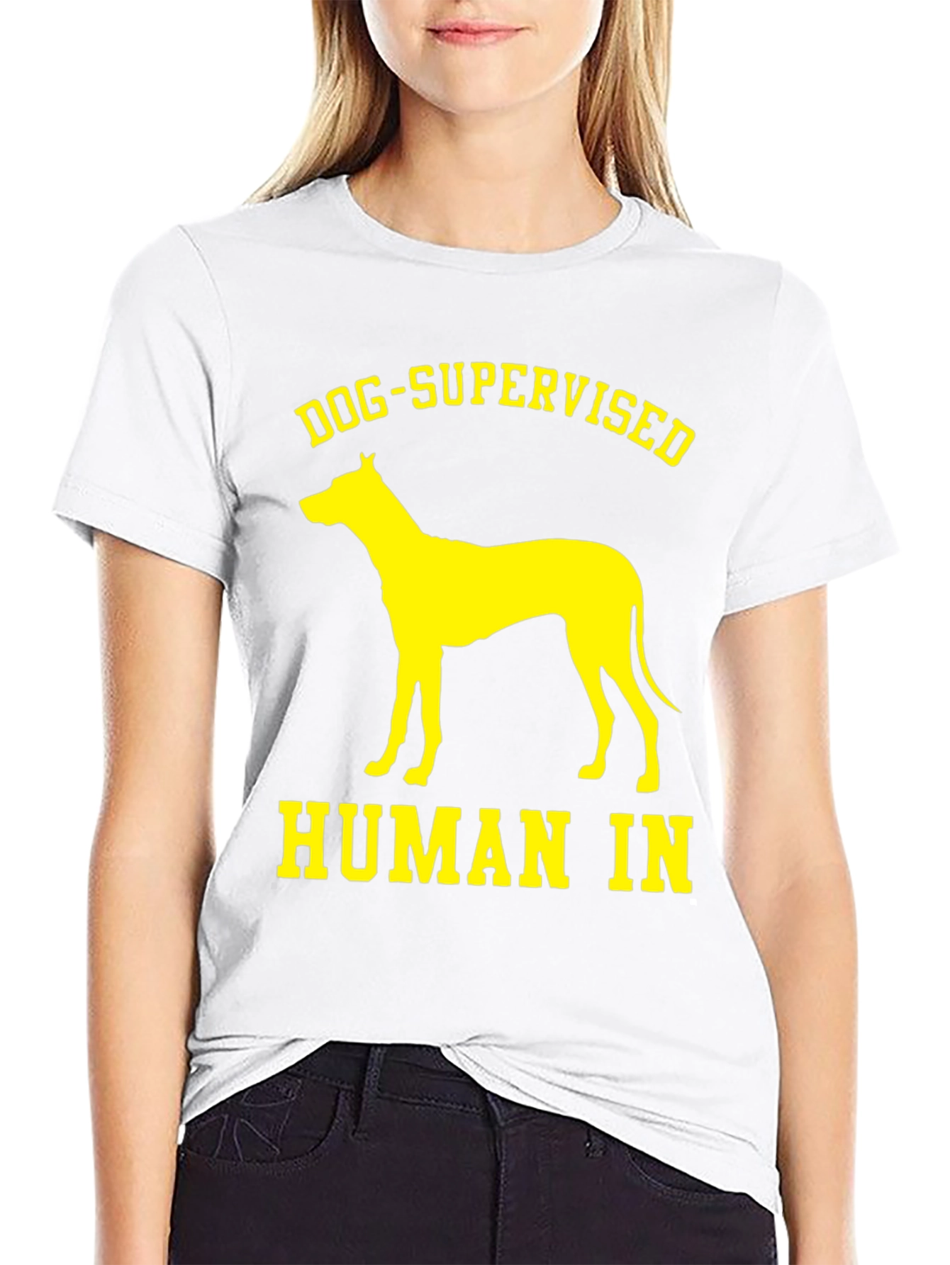 Dog Supervised Human T-Shirt - Funny Pet Lover Tee