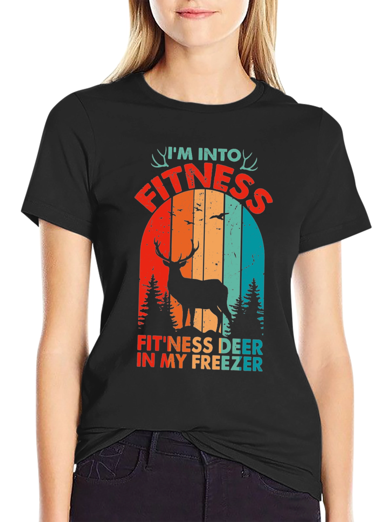 Fitness Deer In My Freezer Graphic Tee