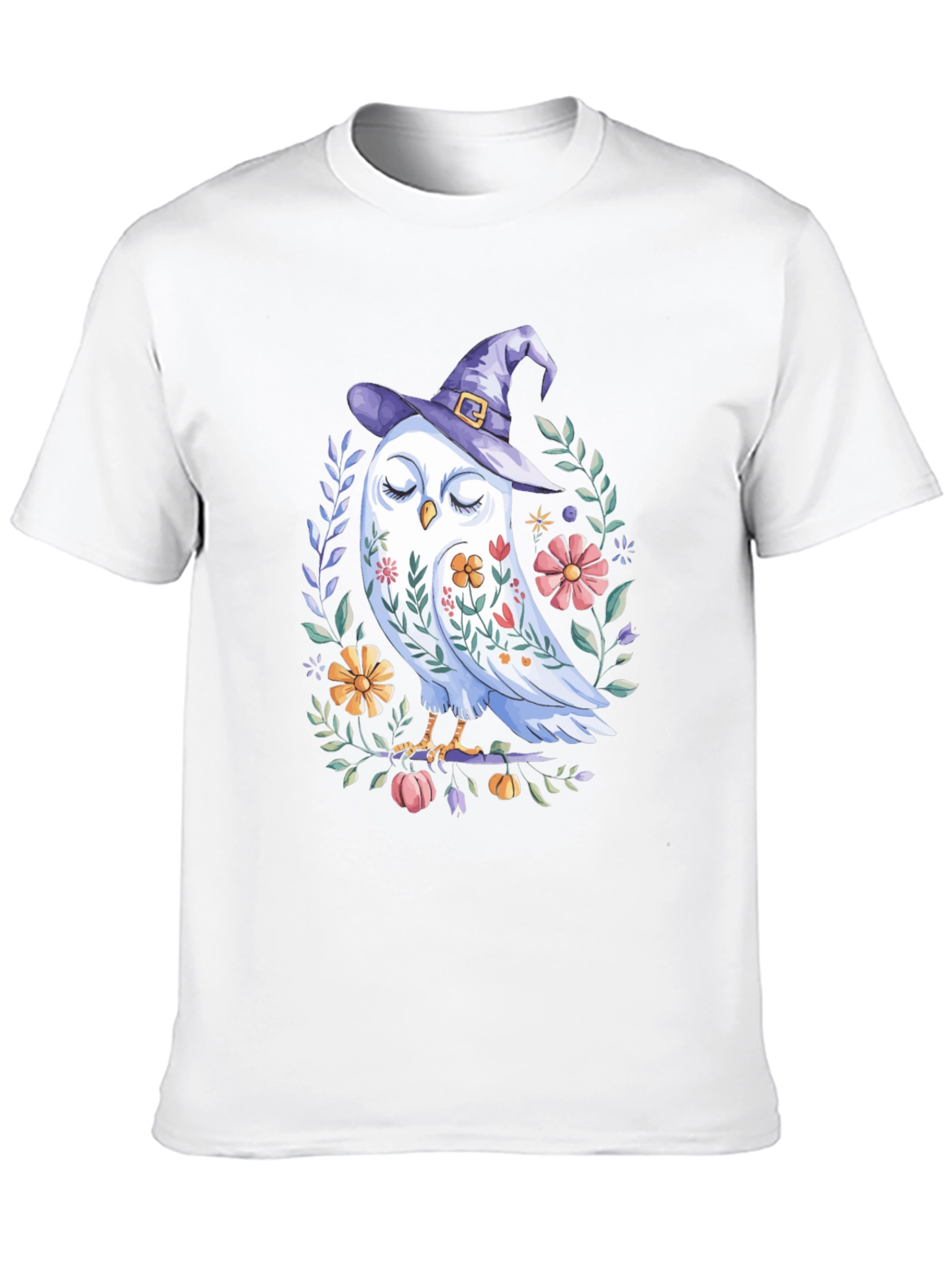 Whimsical Owl Witch T-Shirt - Halloween Tee