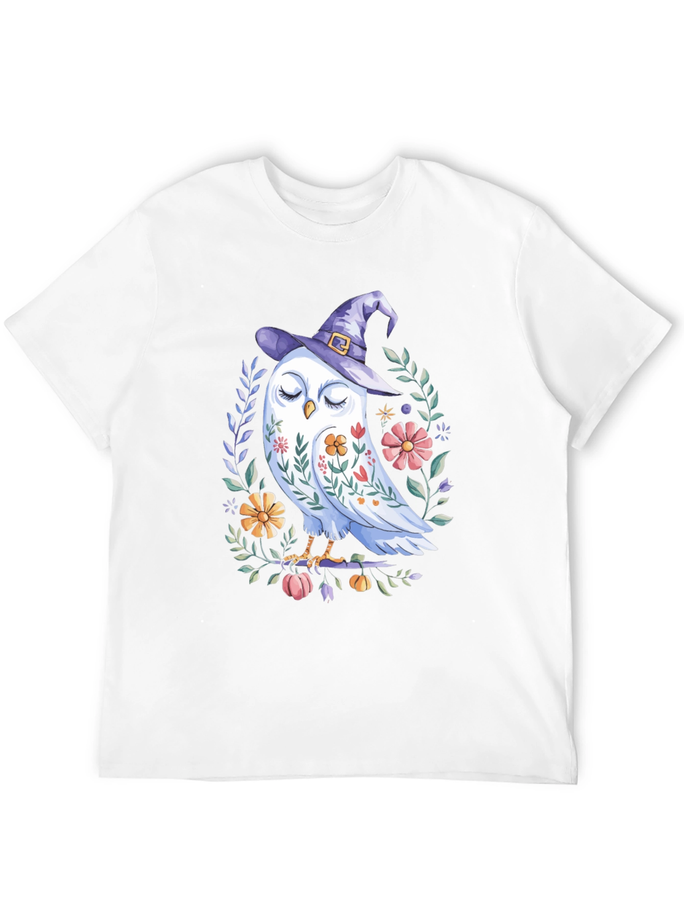 Whimsical Owl Witch T-Shirt - Halloween Tee