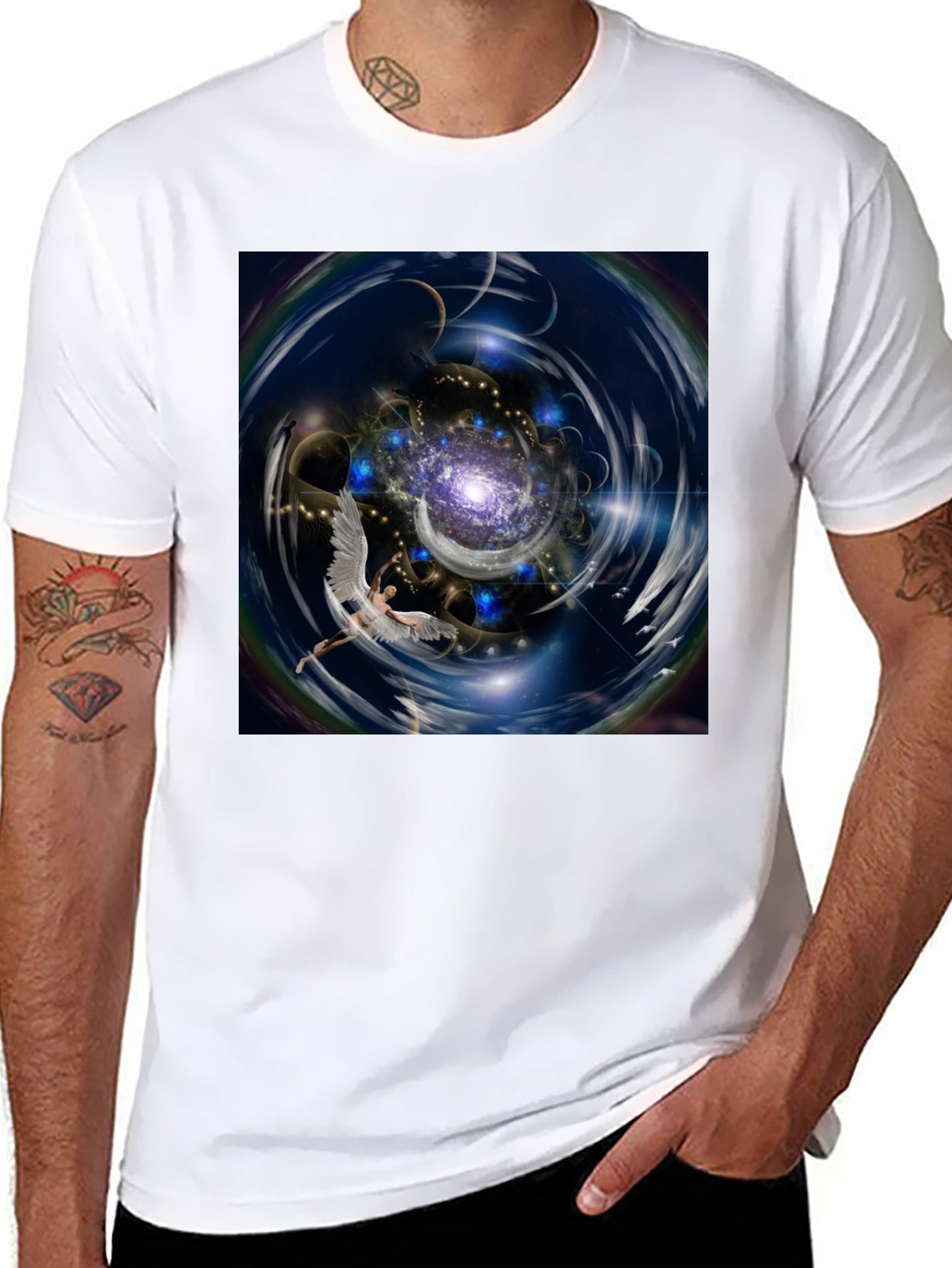 Cosmic Angel Graphic T-Shirt