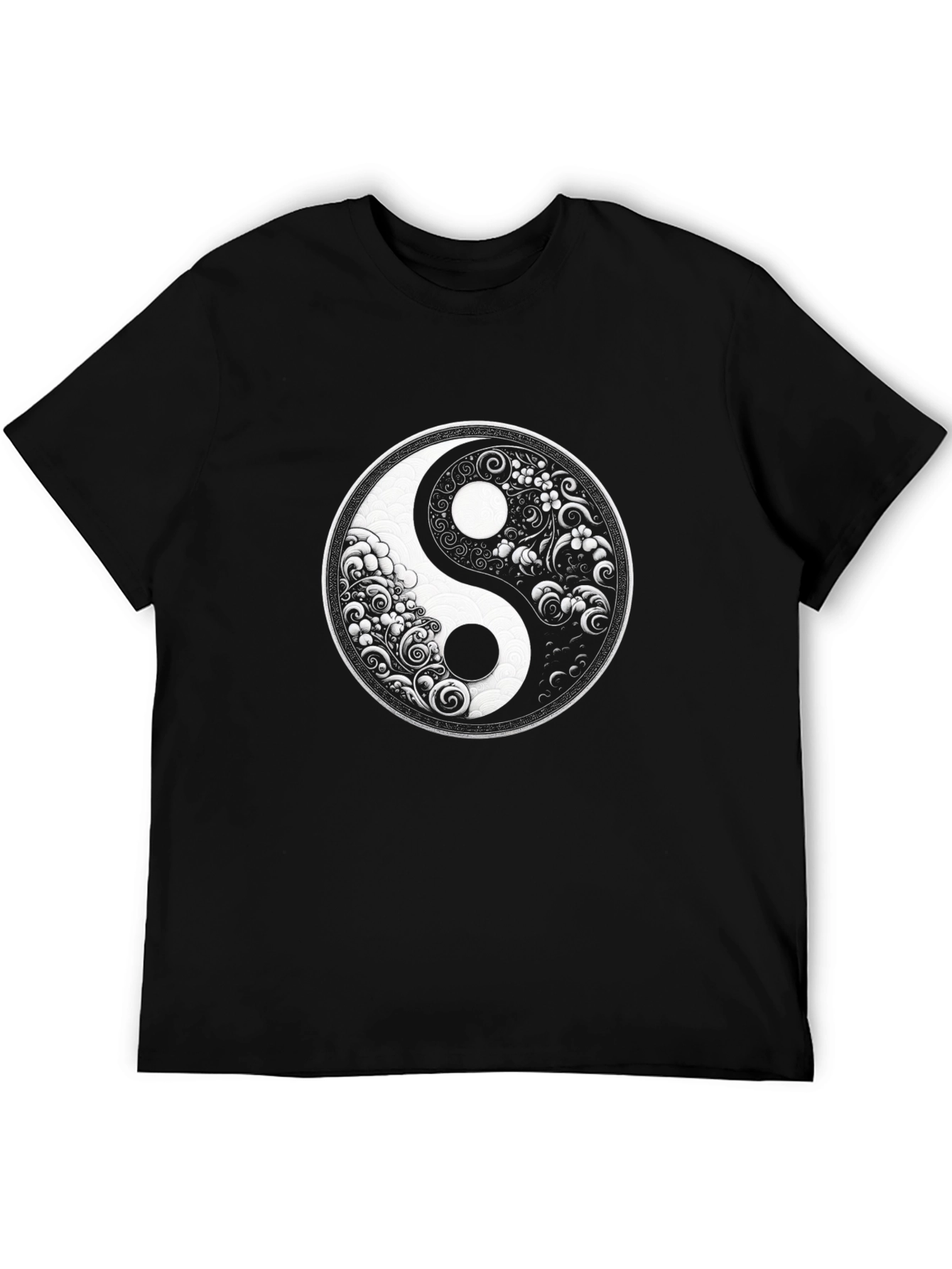 Yin Yang Graphic T-Shirt - Black