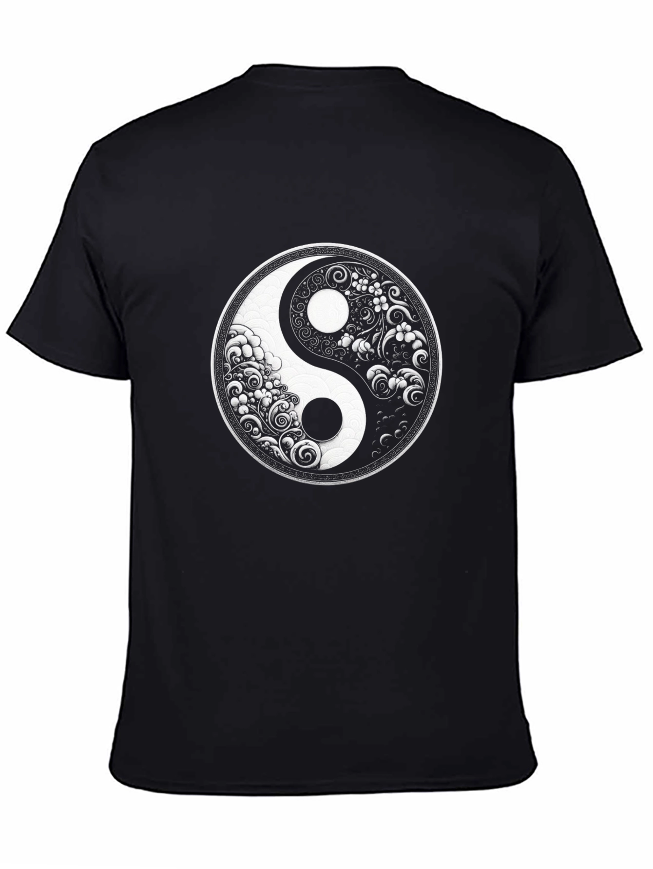Yin Yang Graphic T-Shirt - Black
