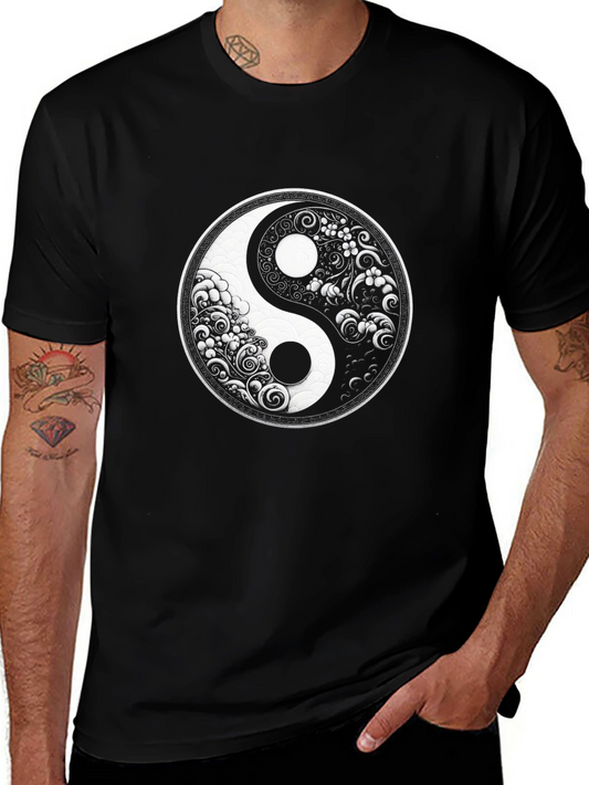 Yin Yang Graphic T-Shirt - Black