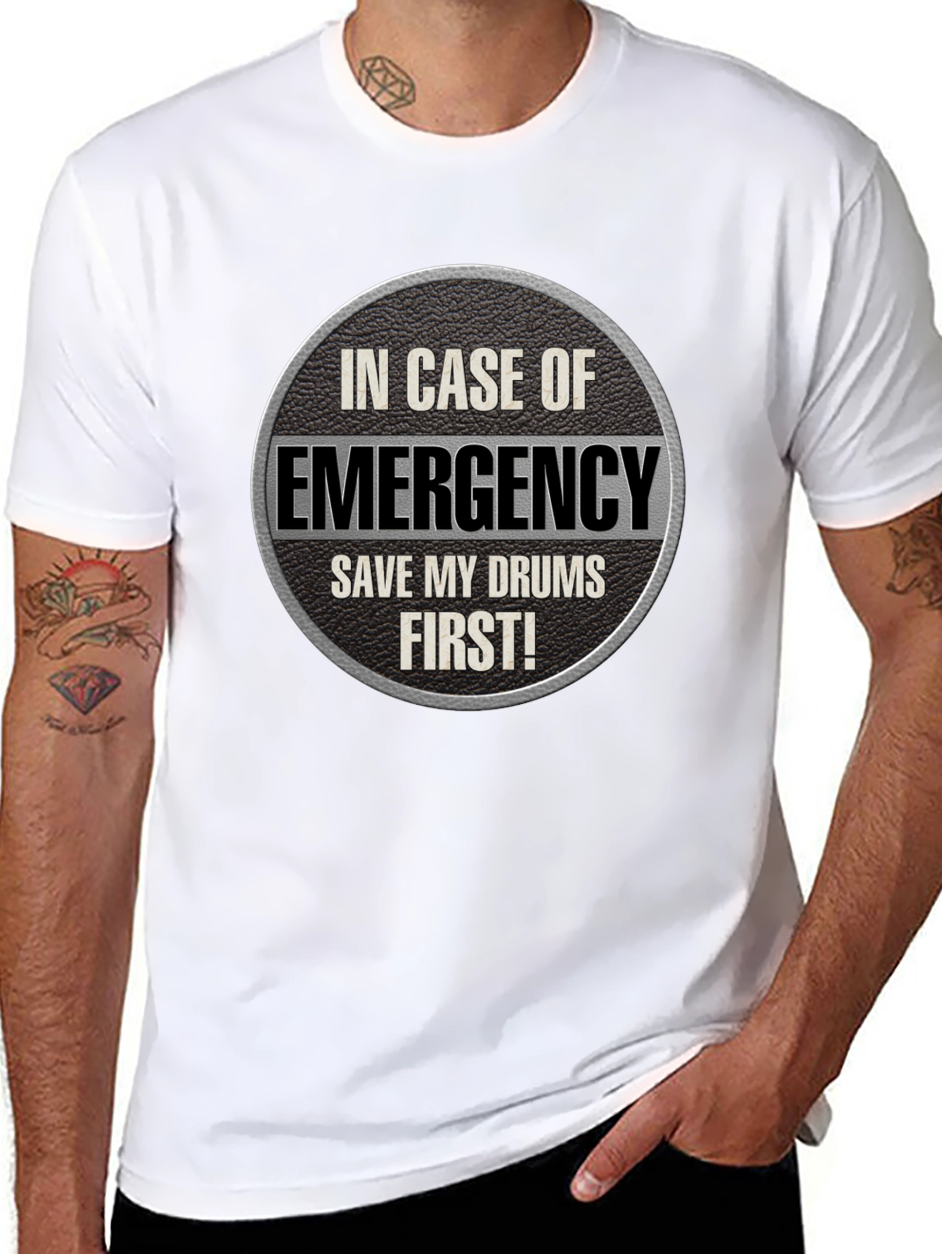 Emergency Drums T-Shirt - Save My Drums First!