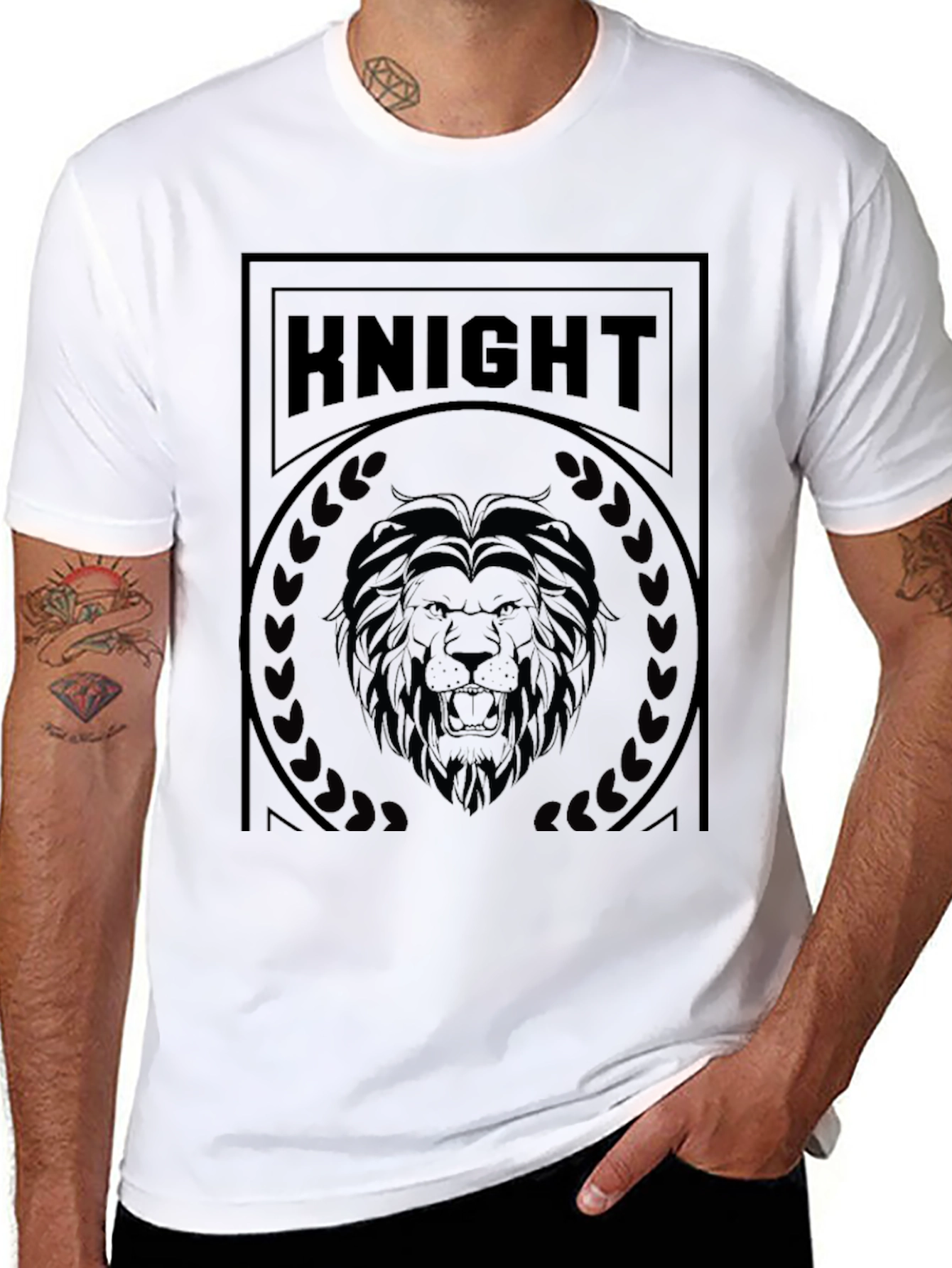 Knight Lion Graphic T-Shirt - Mens